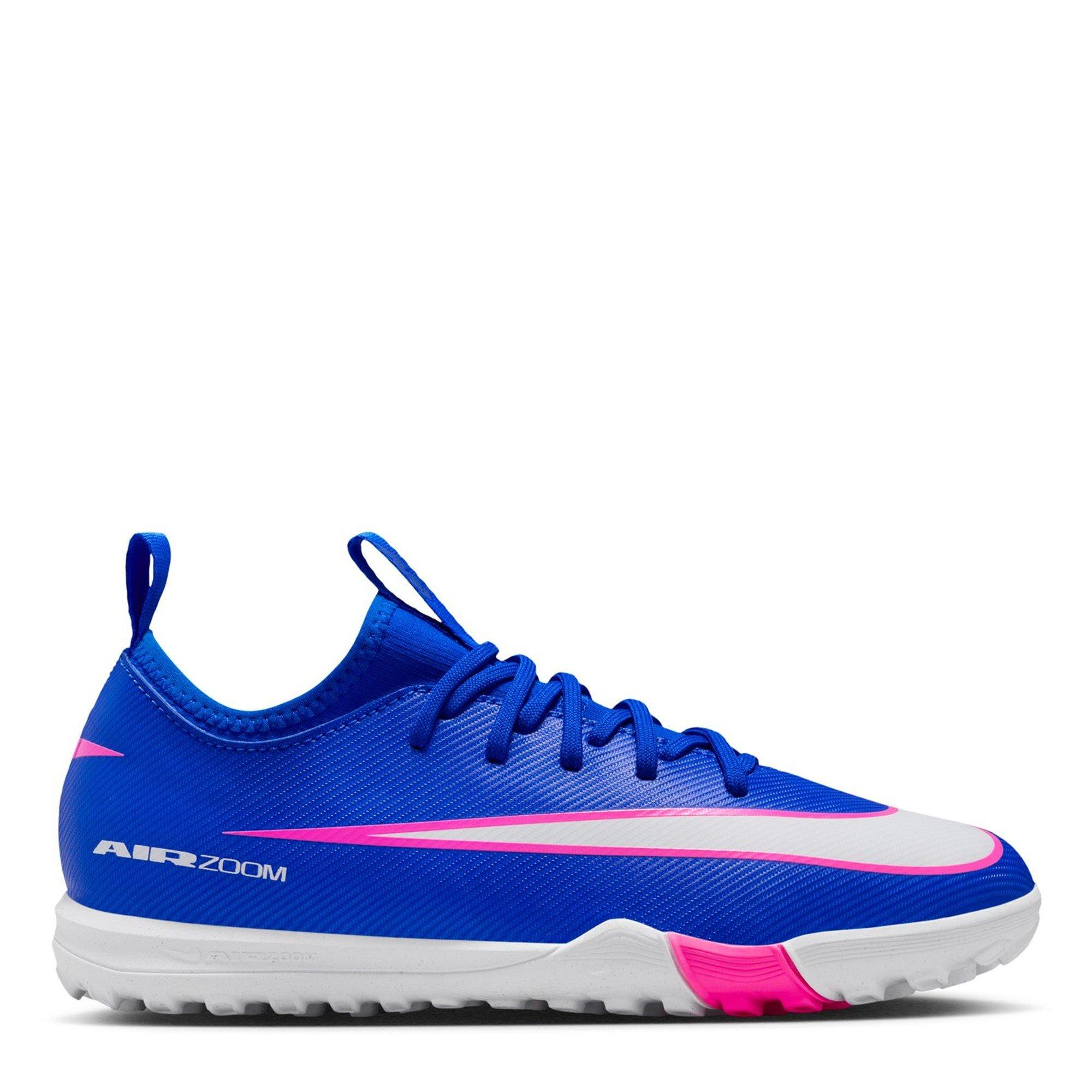 Nike Boys Zoom Mercurial Vapor 16 Academy Juniors Astro Turf Football Boots - Blue/Wht/Pink - 5 (38)