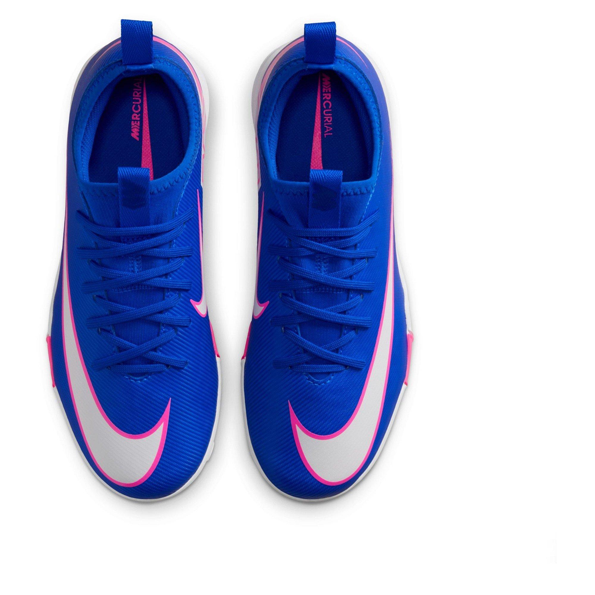 Blue/Wht/Pink - Nike - Zoom Mercurial Vapor 16 Academy Juniors Astro Turf Football Boots - 6