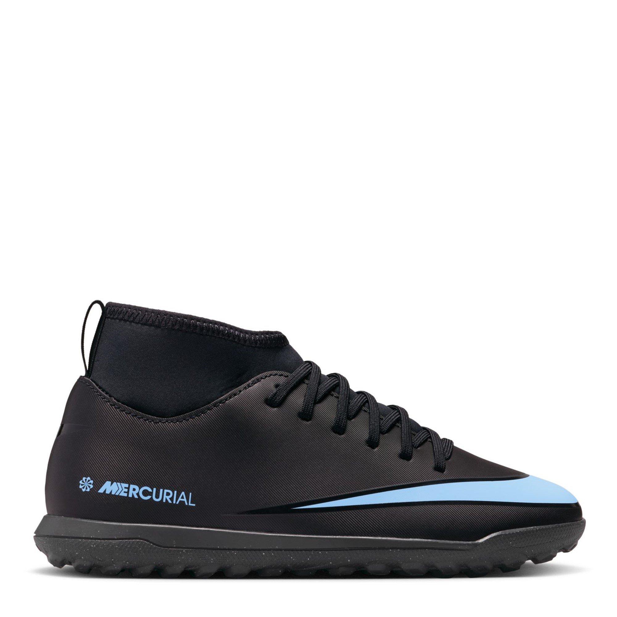 Nike Boys Mercurial Superfly 10 Club Juniors Astro Turf Football Boots - Black/Black - 2 (34)