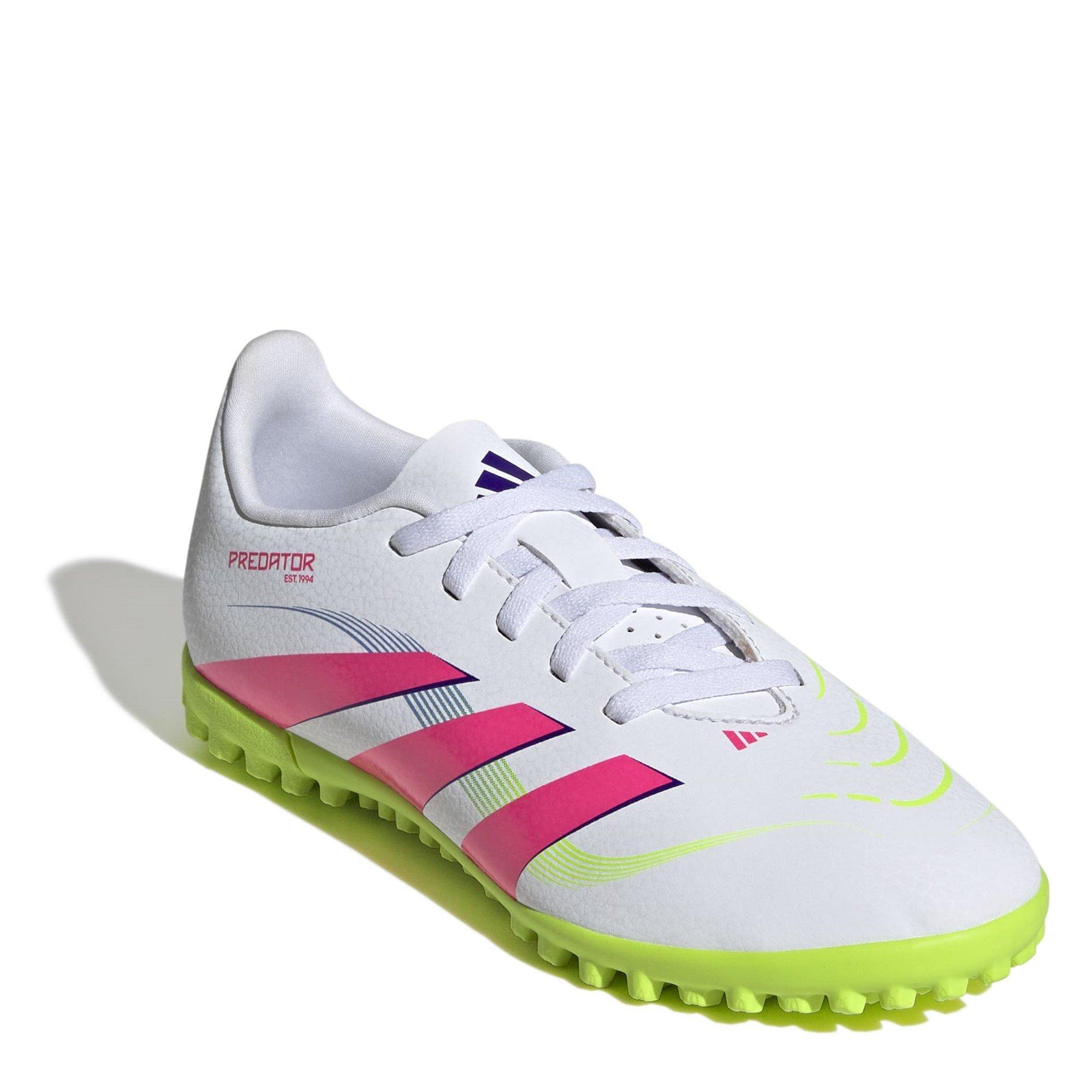 White/Pink - adidas - Predator Club Junior Astro Turf Football Boots - 3