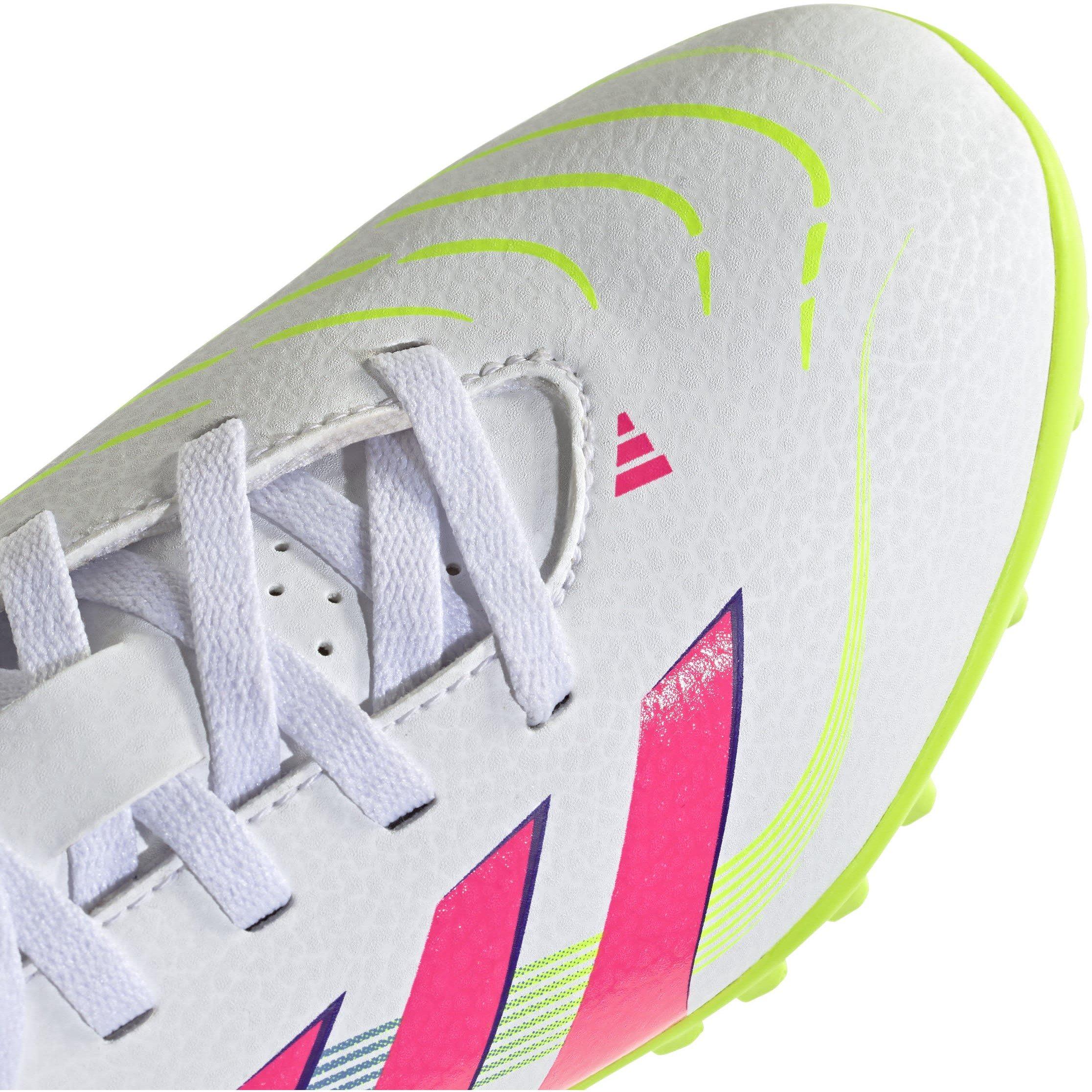 White/Pink - adidas - Predator Club Junior Astro Turf Football Boots - 8