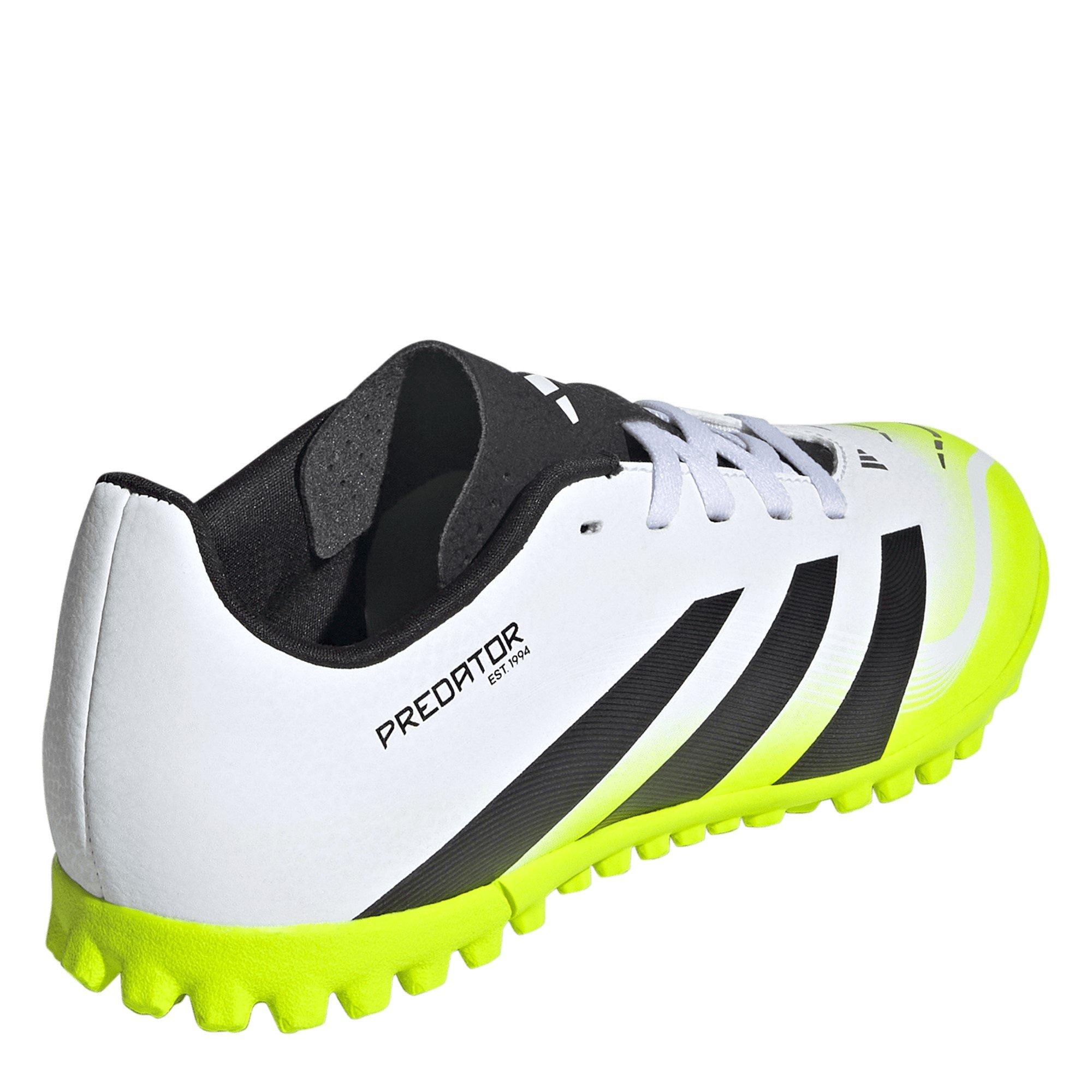 White/Blk/Lemon - adidas - Predator Club Junior Astro Turf Football Boots - 4