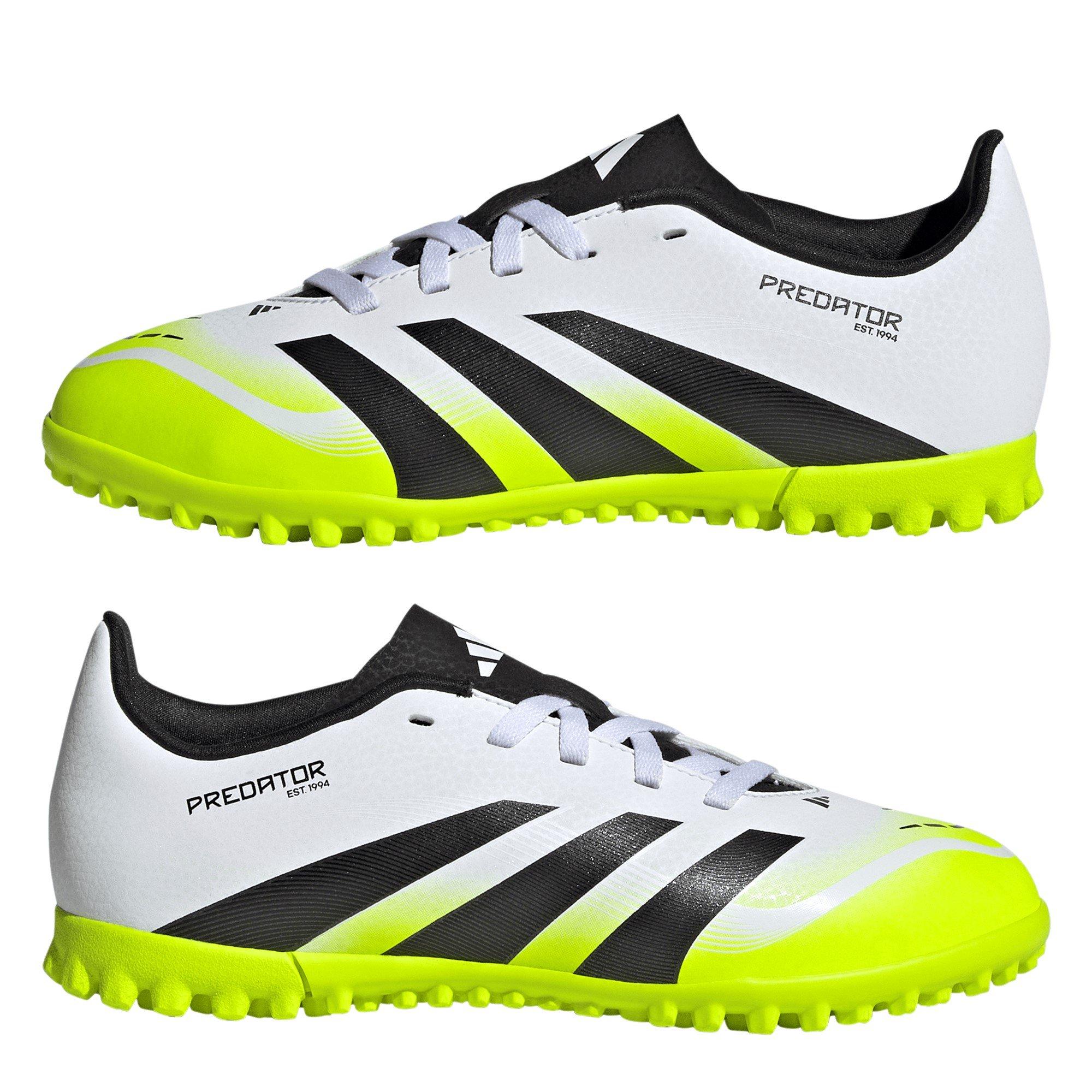 White/Blk/Lemon - adidas - Predator Club Junior Astro Turf Football Boots - 9