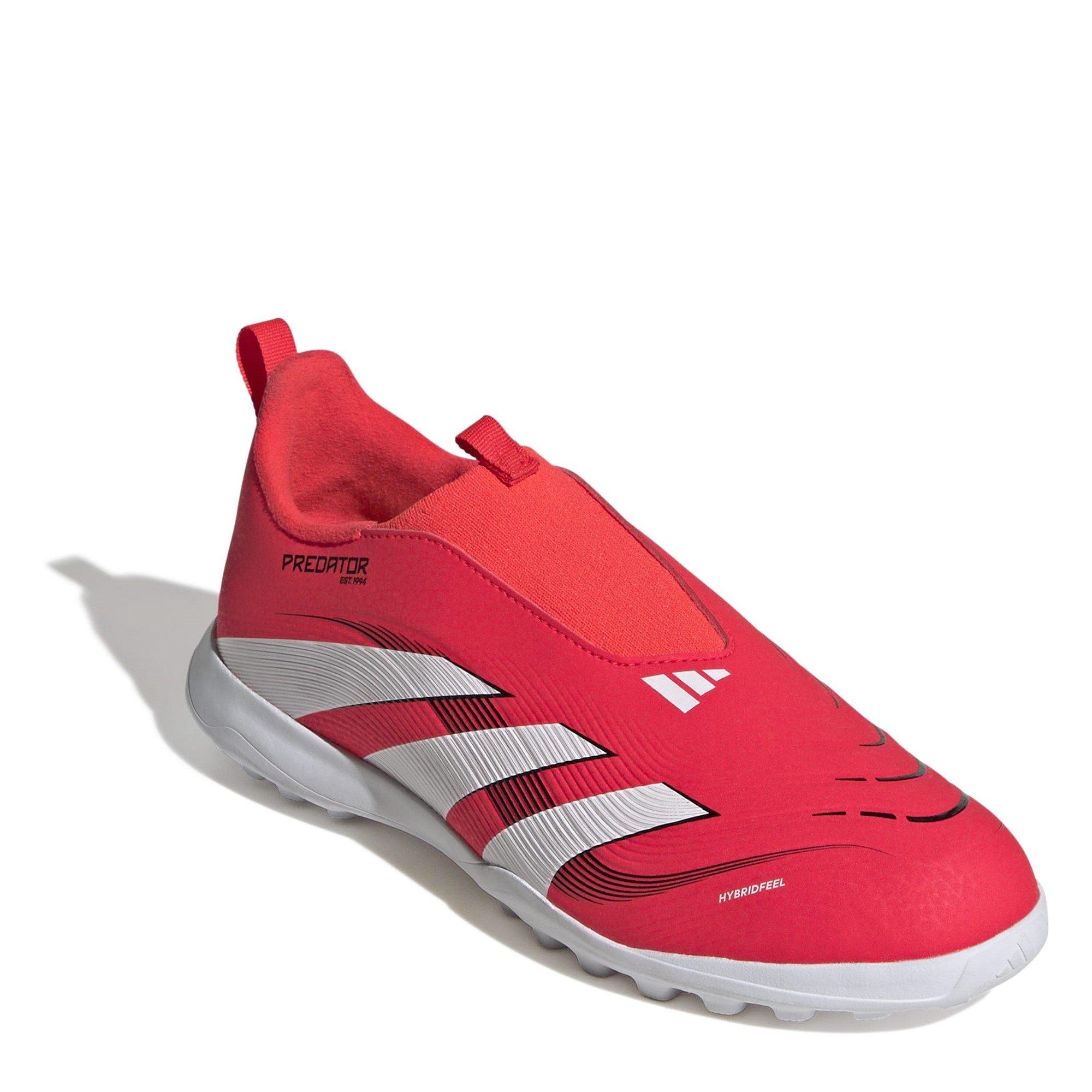 Rot/Weiß - adidas - Predator League Laceless Juniors Astro Turf Football Boots - 3