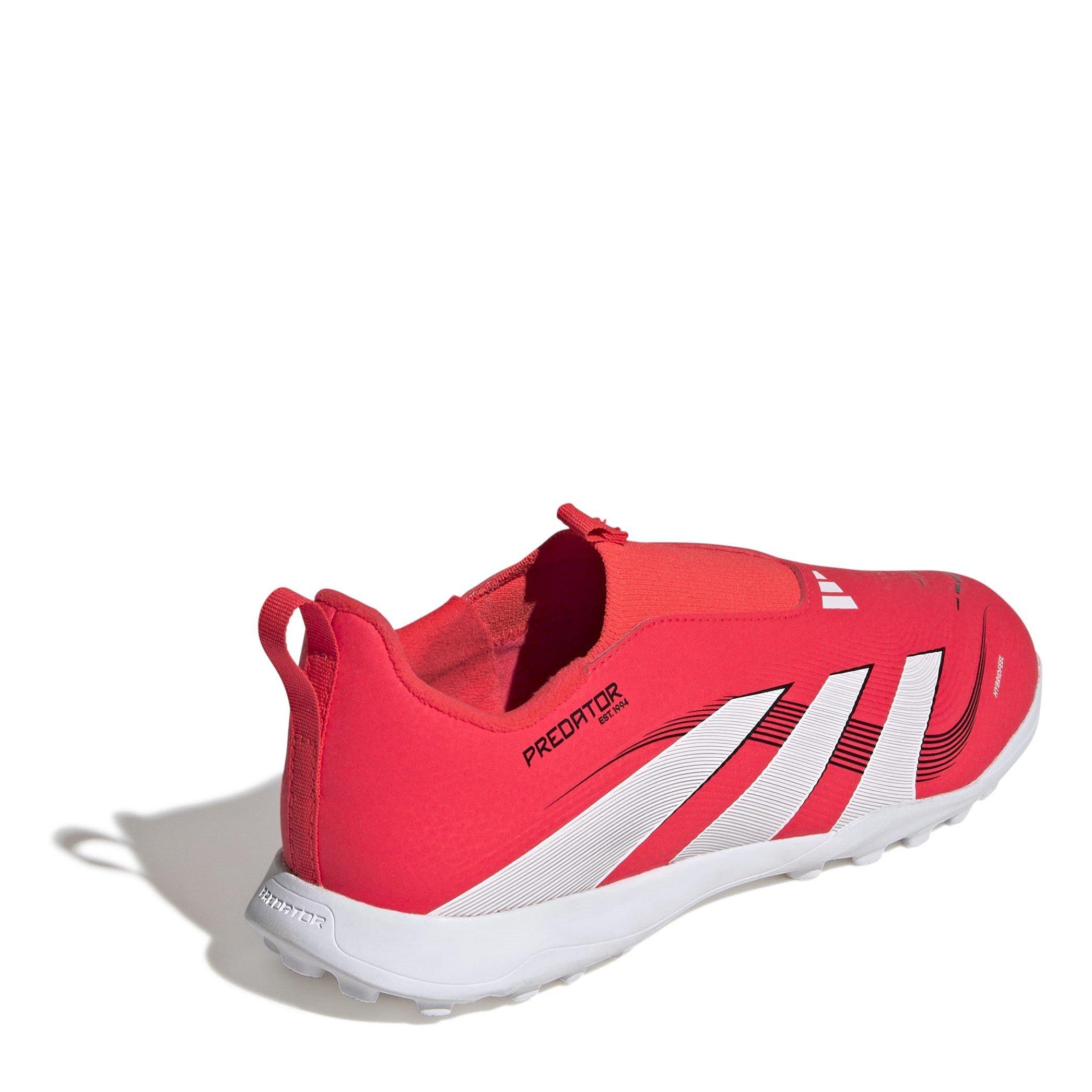 Rot/Weiß - adidas - Predator League Laceless Juniors Astro Turf Football Boots - 4