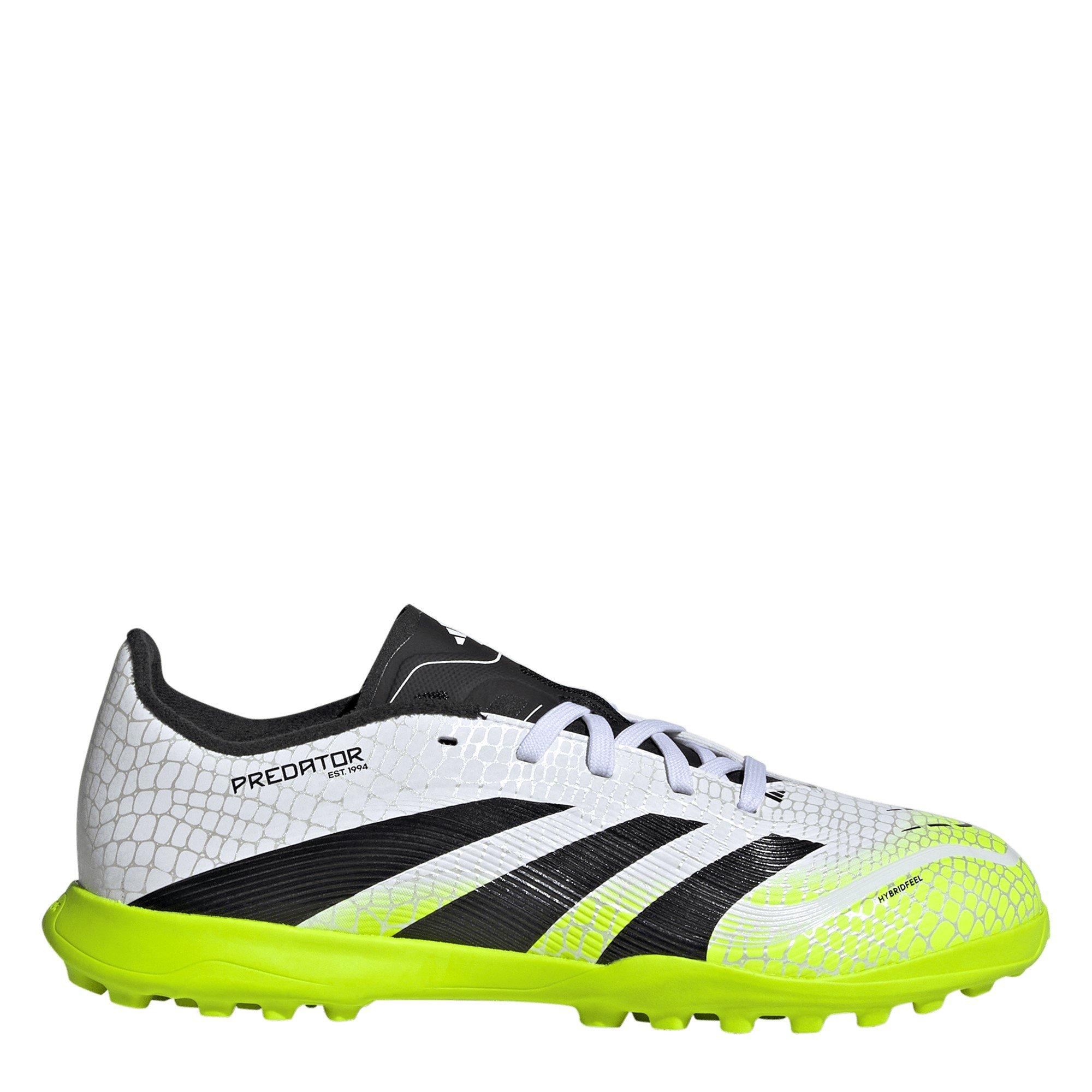 Adidas Boys Predator League Juniors Astro Turf Football Boots - White/Blk/Lemon - 5.5 (38.7)