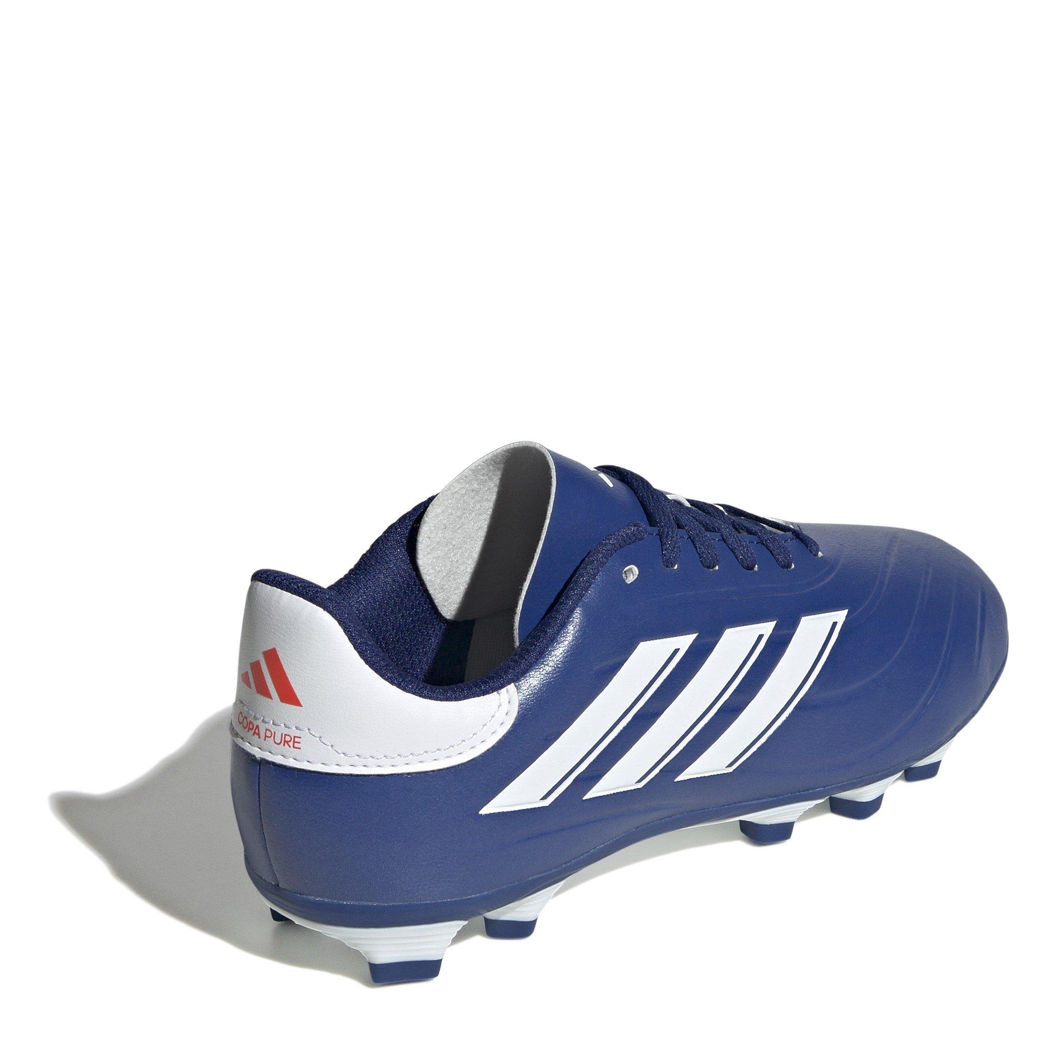 Blue/Wht/S.Red - adidas - Copa Pure II.4 Juniors Flexible Ground Football Boots - 4