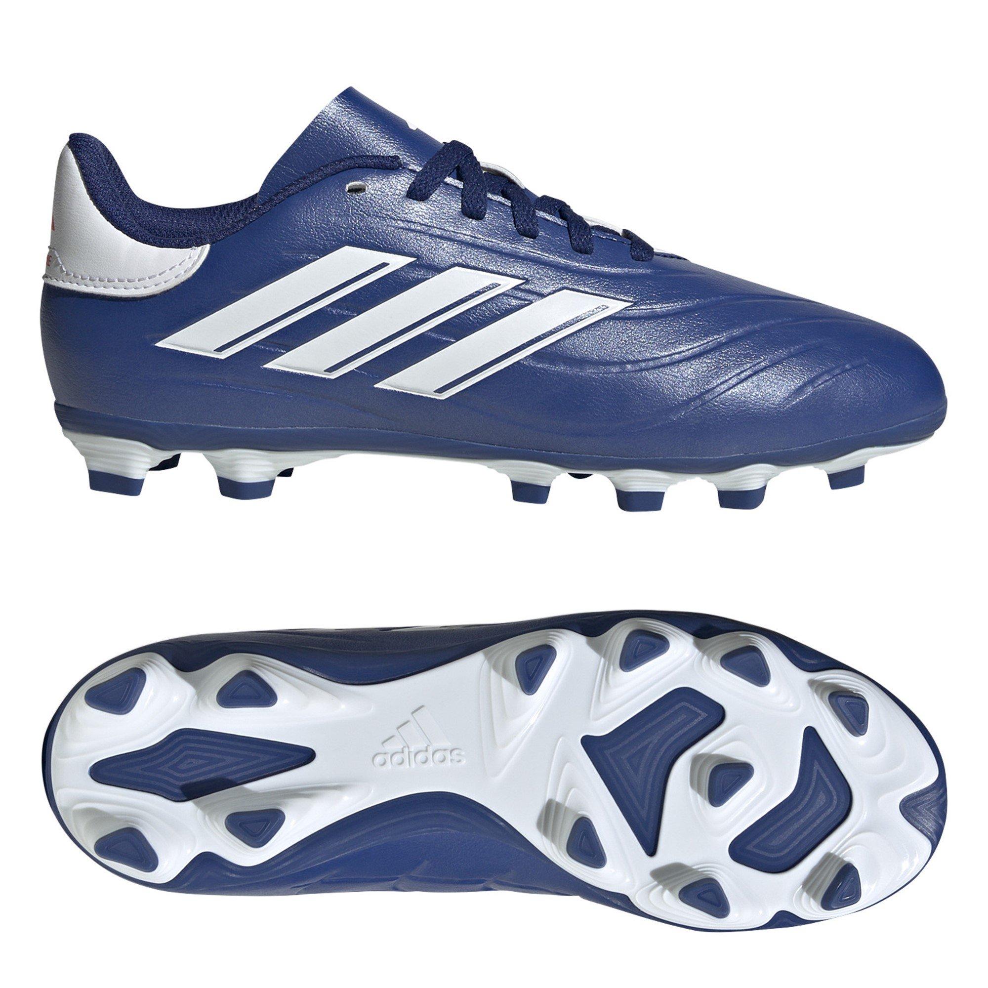 Blue/Wht/S.Red - adidas - Copa Pure II.4 Juniors Flexible Ground Football Boots - 10