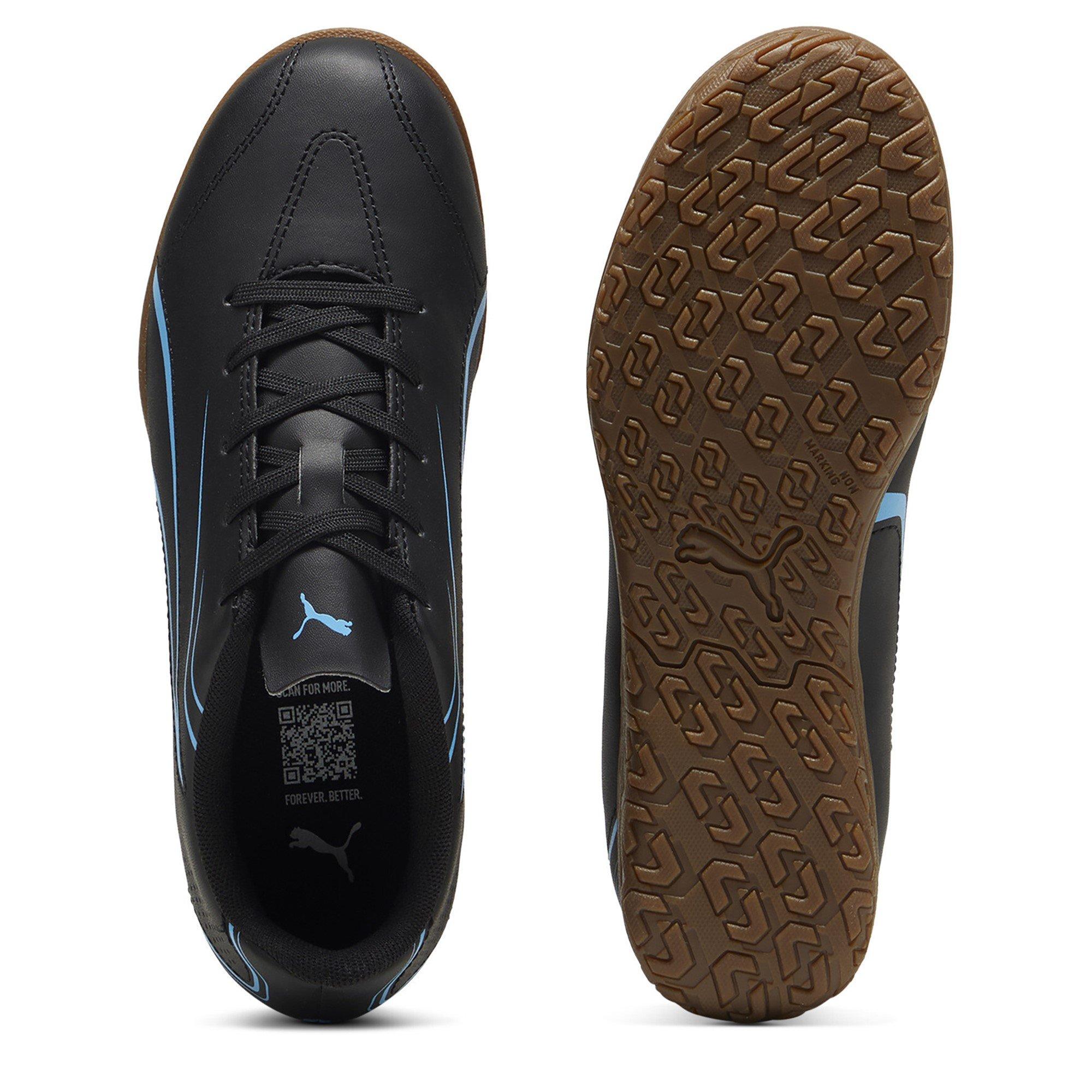 Black-Lumi Blue - Puma - Victoria Juniors Indoor Football Boots - 3