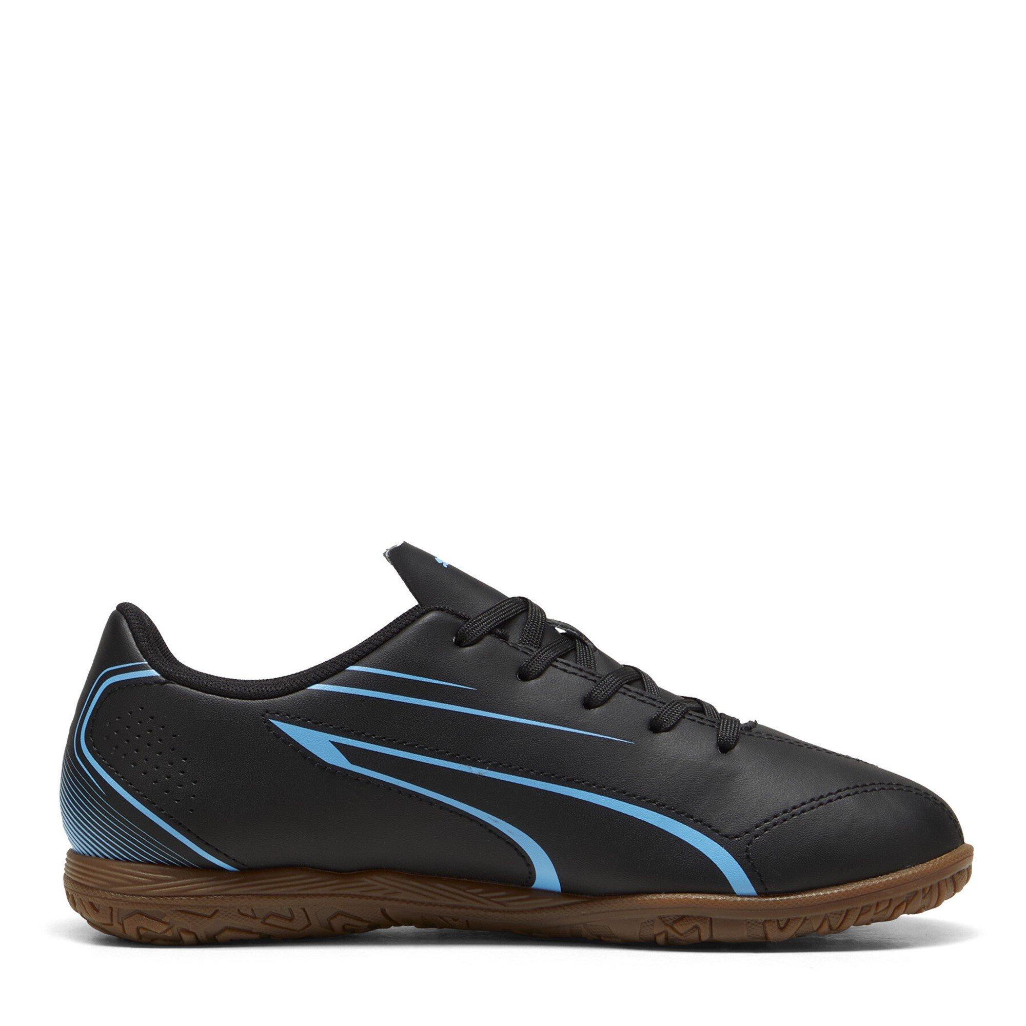 Black-Lumi Blue - Puma - Victoria Juniors Indoor Football Boots - 4