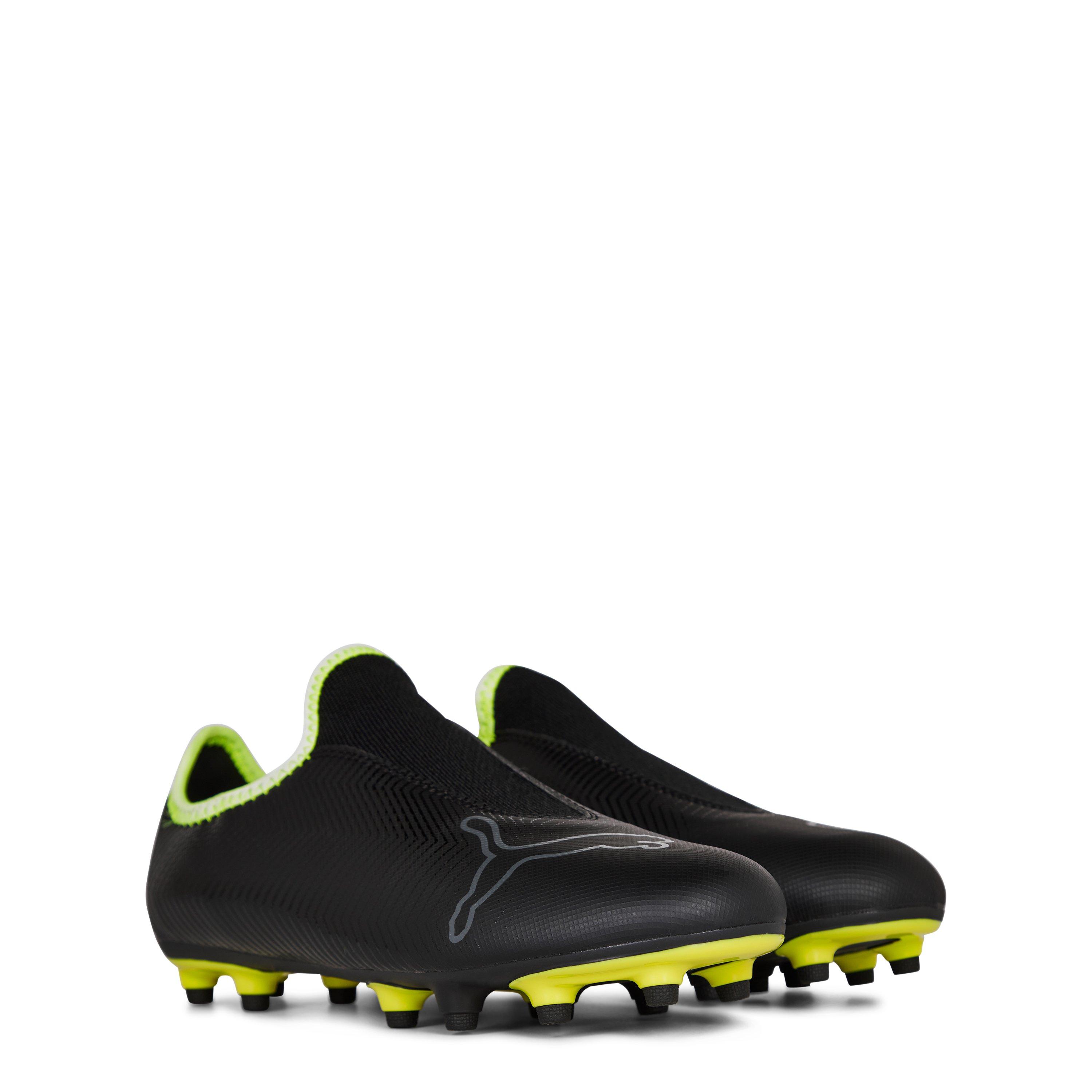 Preto/Amarelo Fluorescente - Puma - Finesse Firm Ground Football Boots Childrens - 4