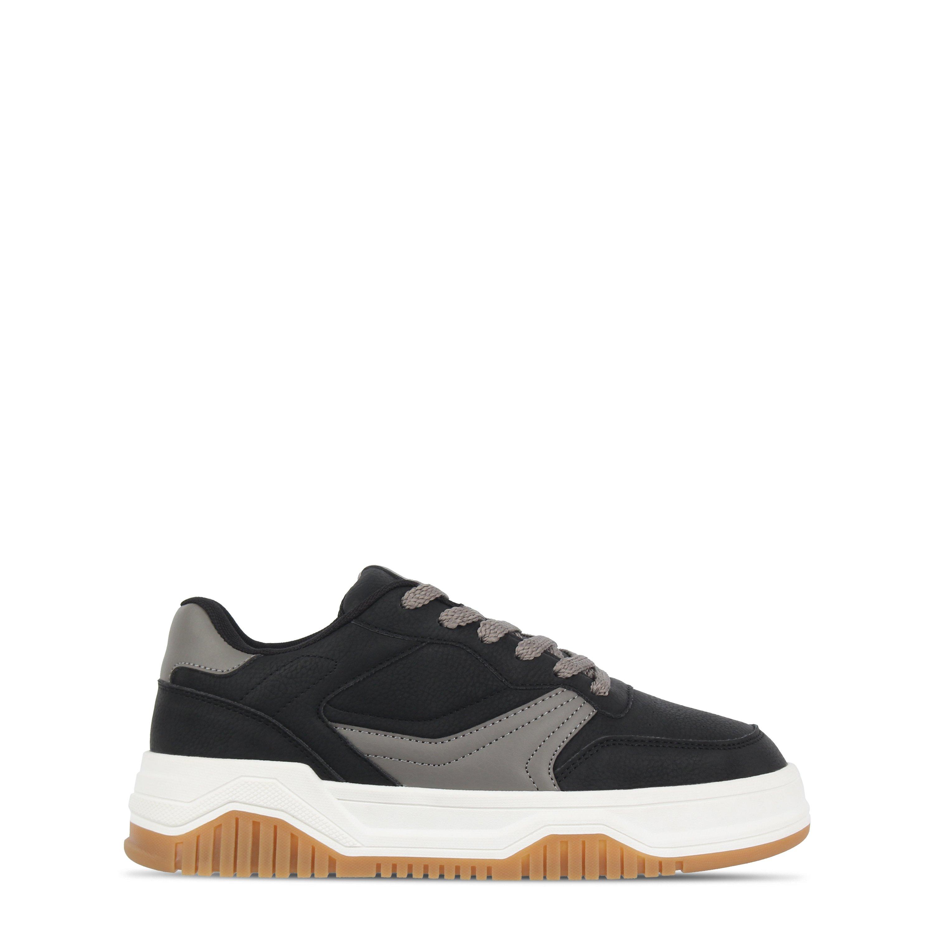 Black/White - Fabric - Unisex Kids' Court Trainers - 1