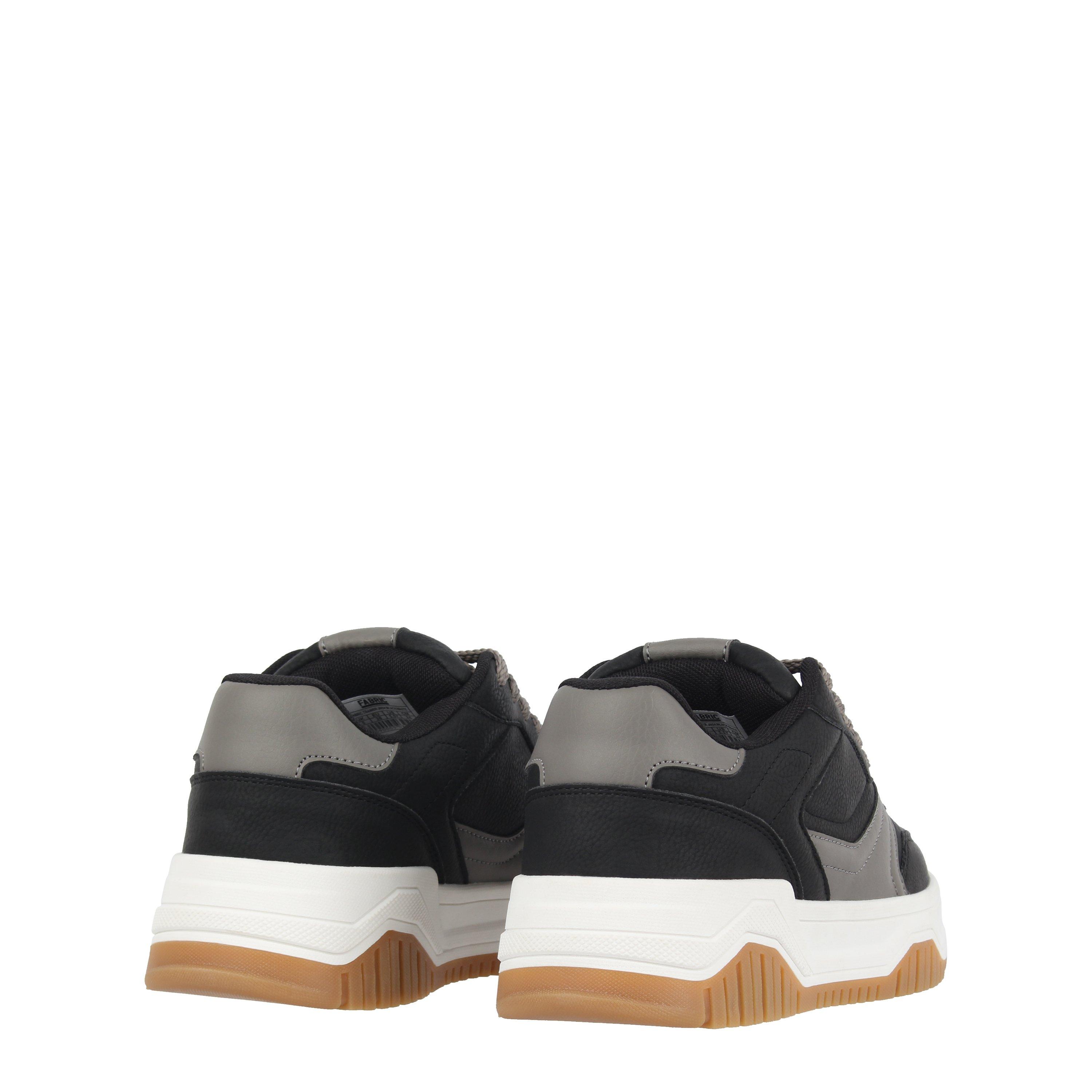 Black/White - Fabric - Kids' Court Trainers - 4