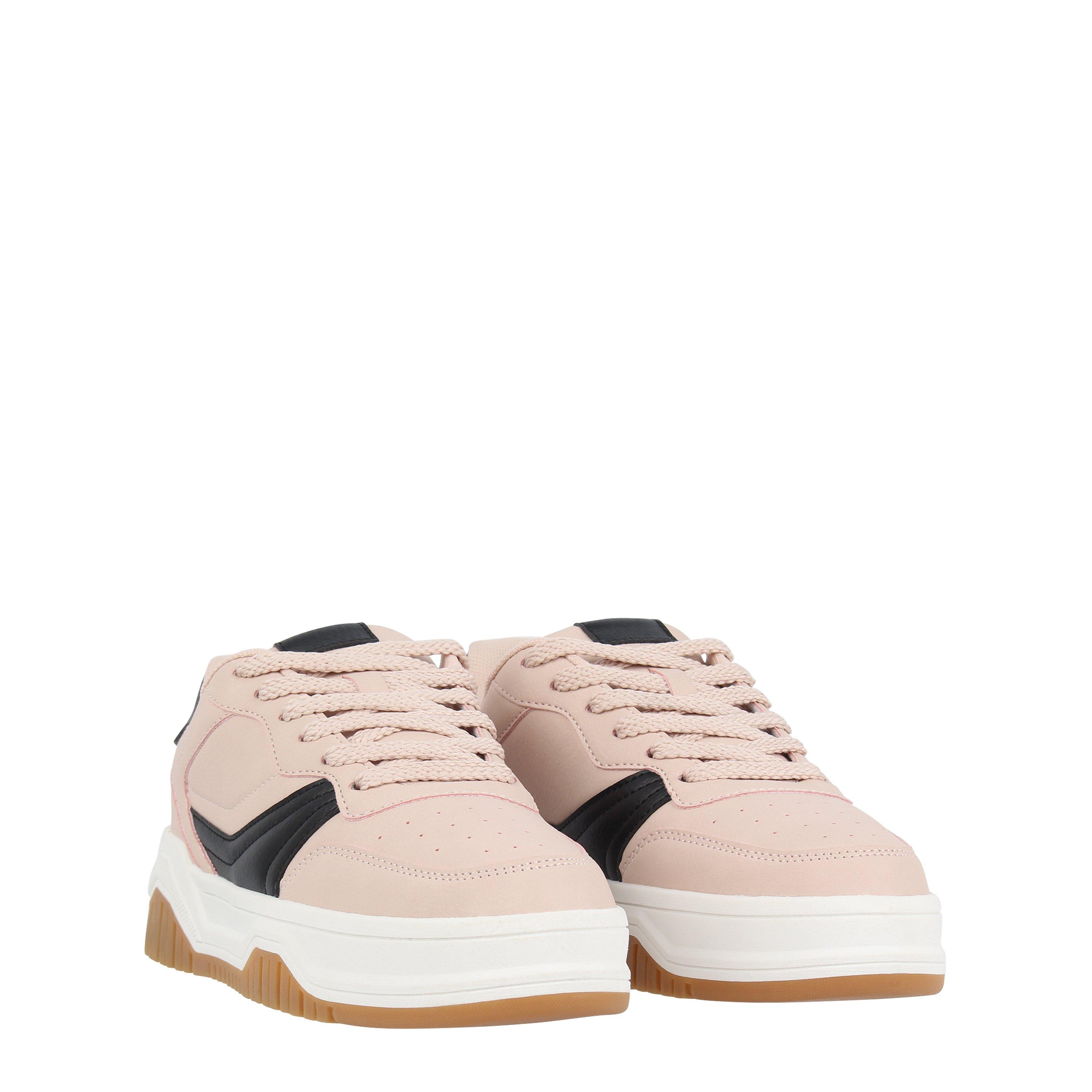 Pink/Black/Gum - Fabric - Unisex Kids' Court Trainers - 3