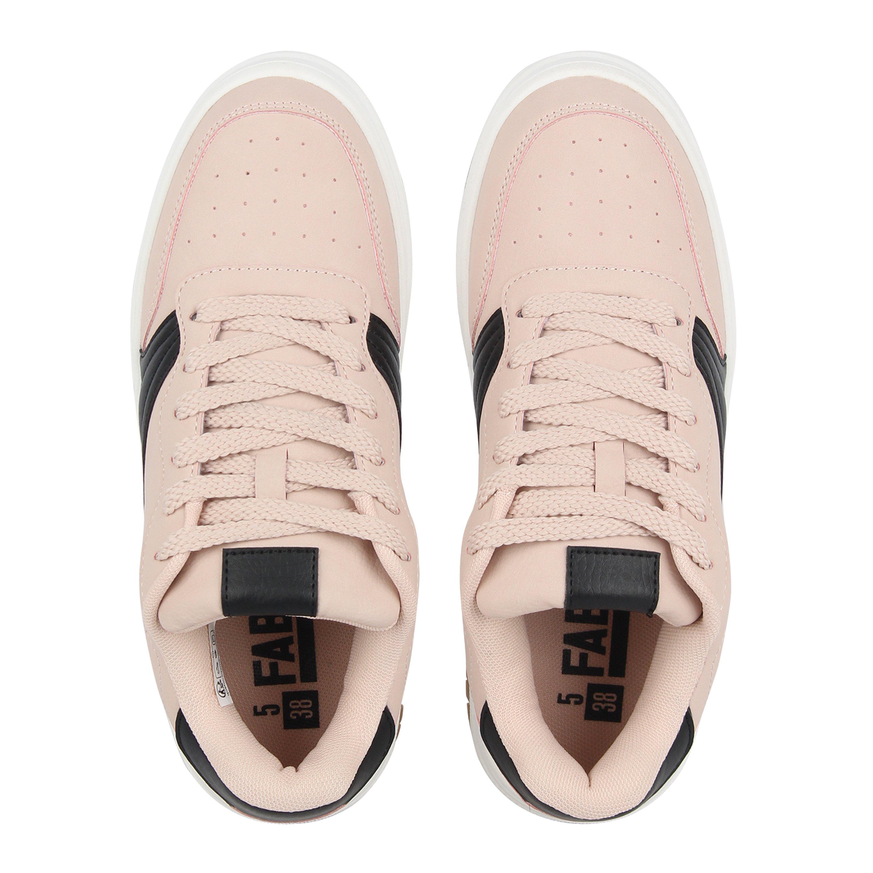 Pink/Black/Gum - Fabric - Unisex Kids' Court Trainers - 5