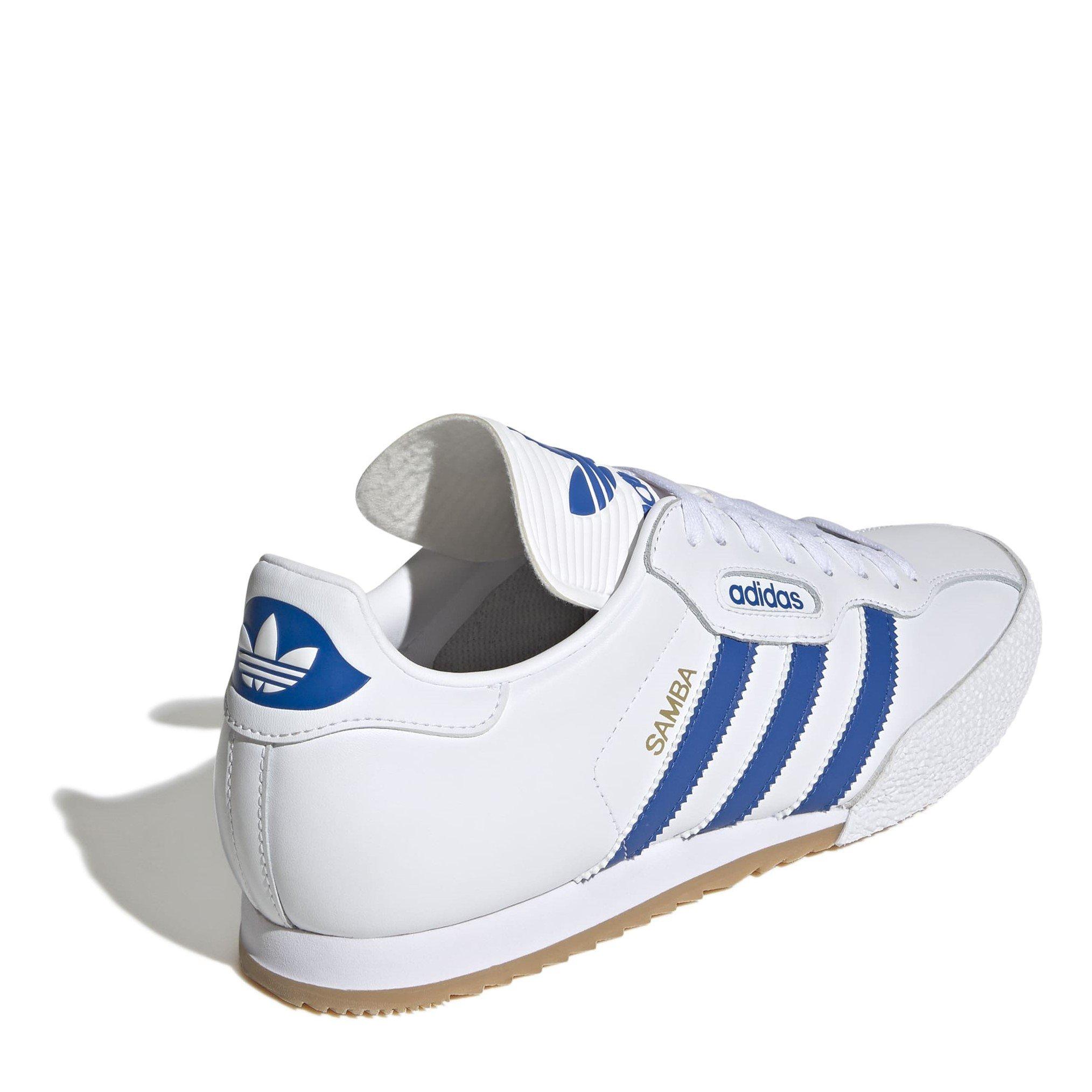 Wit/Blauw - adidas - Kids' Samba Super Low-Top Trainers - 4