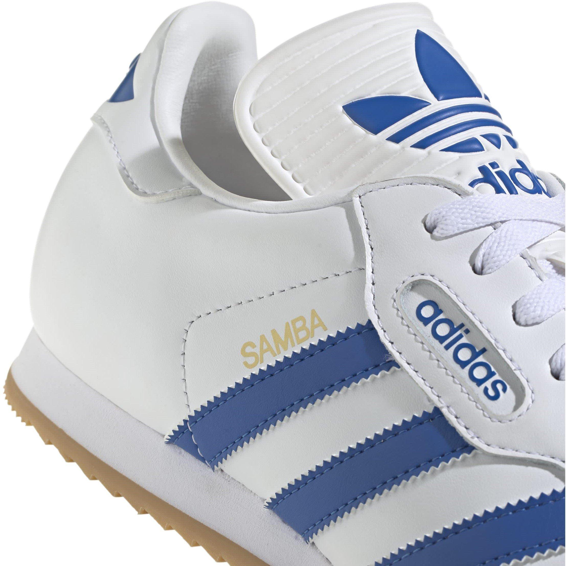 Wit/Blauw - adidas - Kids' Samba Super Low-Top Trainers - 8