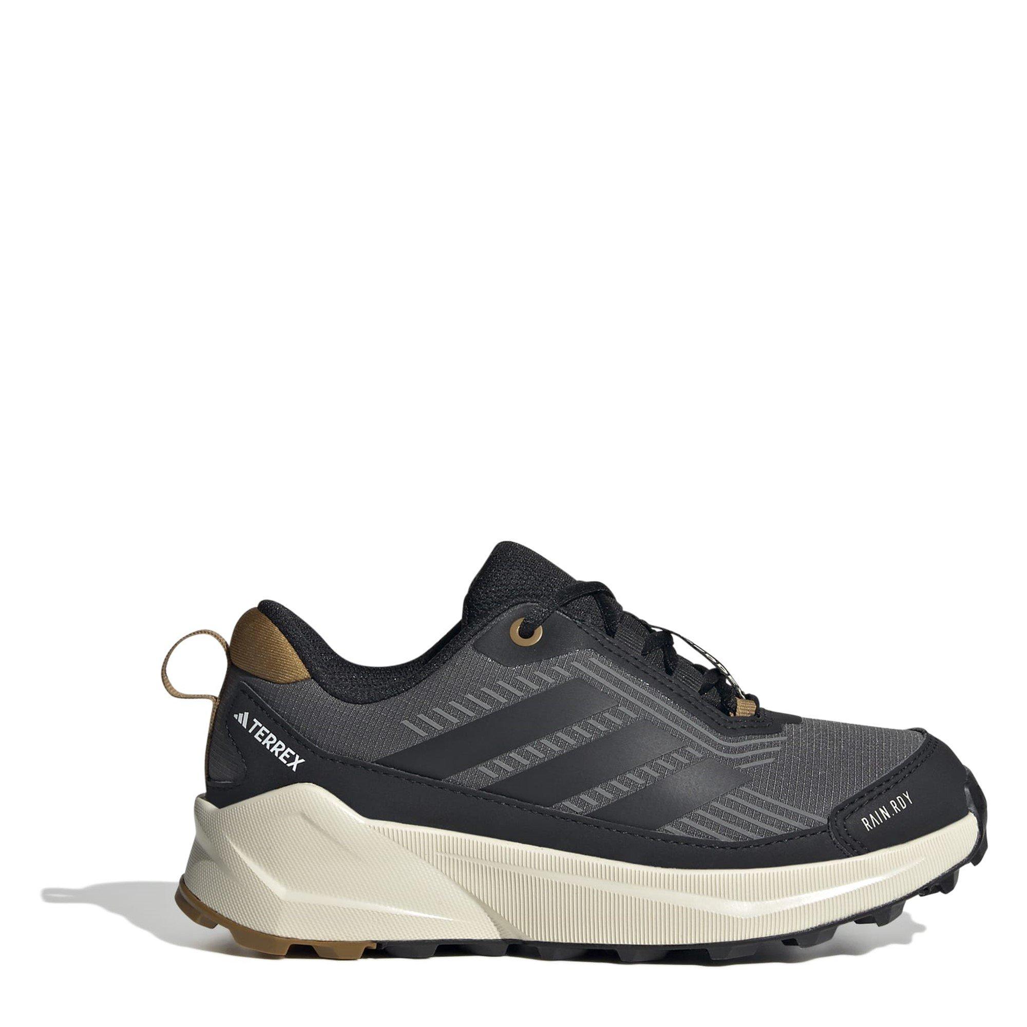 Adidas Boys Kids' Trailmaker Waterproof Hiking Shoes - Grey/Black - 4 (36.5)