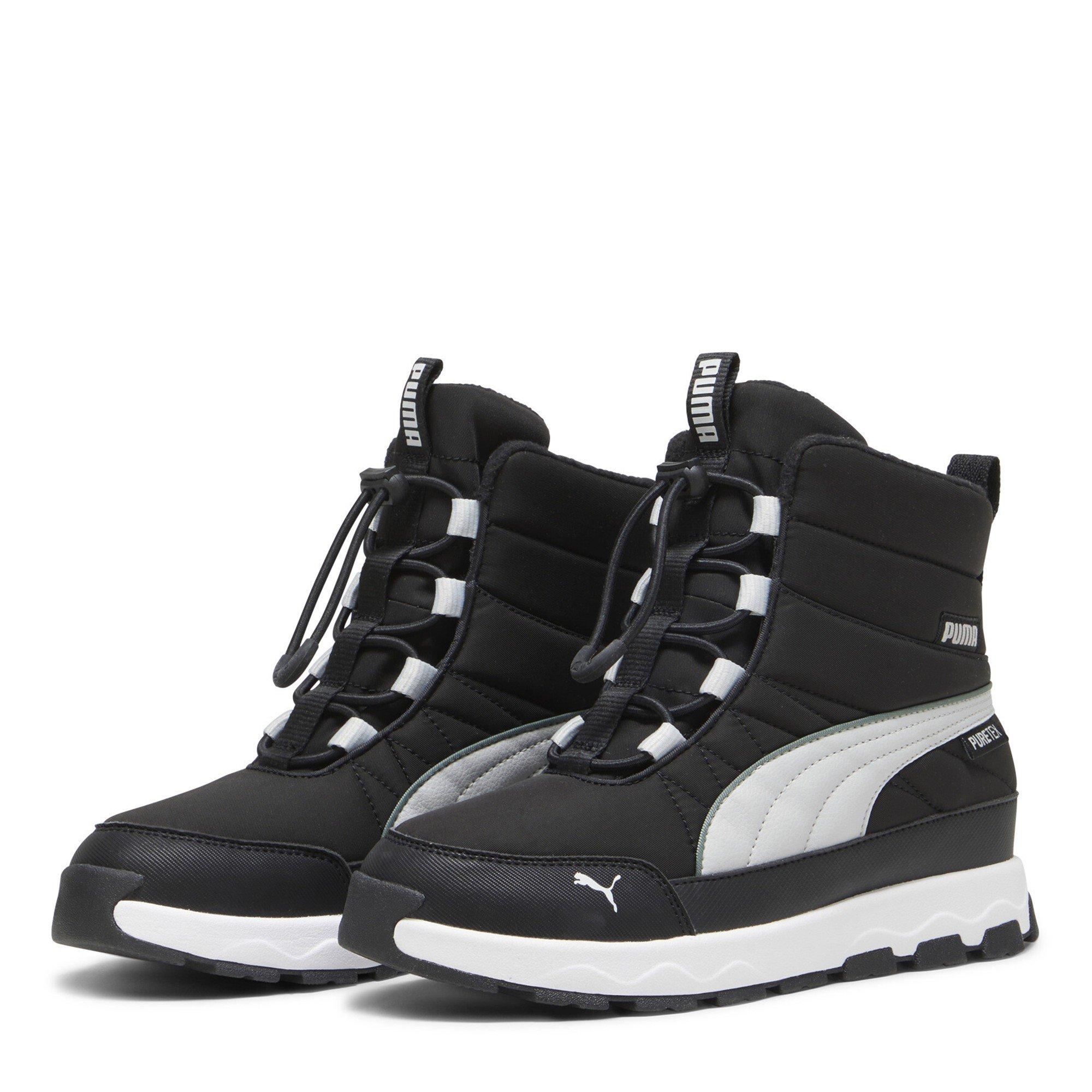 Blk-Ash Gry-Wht - Puma - Unisex Kids' Evolve Puretex Snow Boots - 1