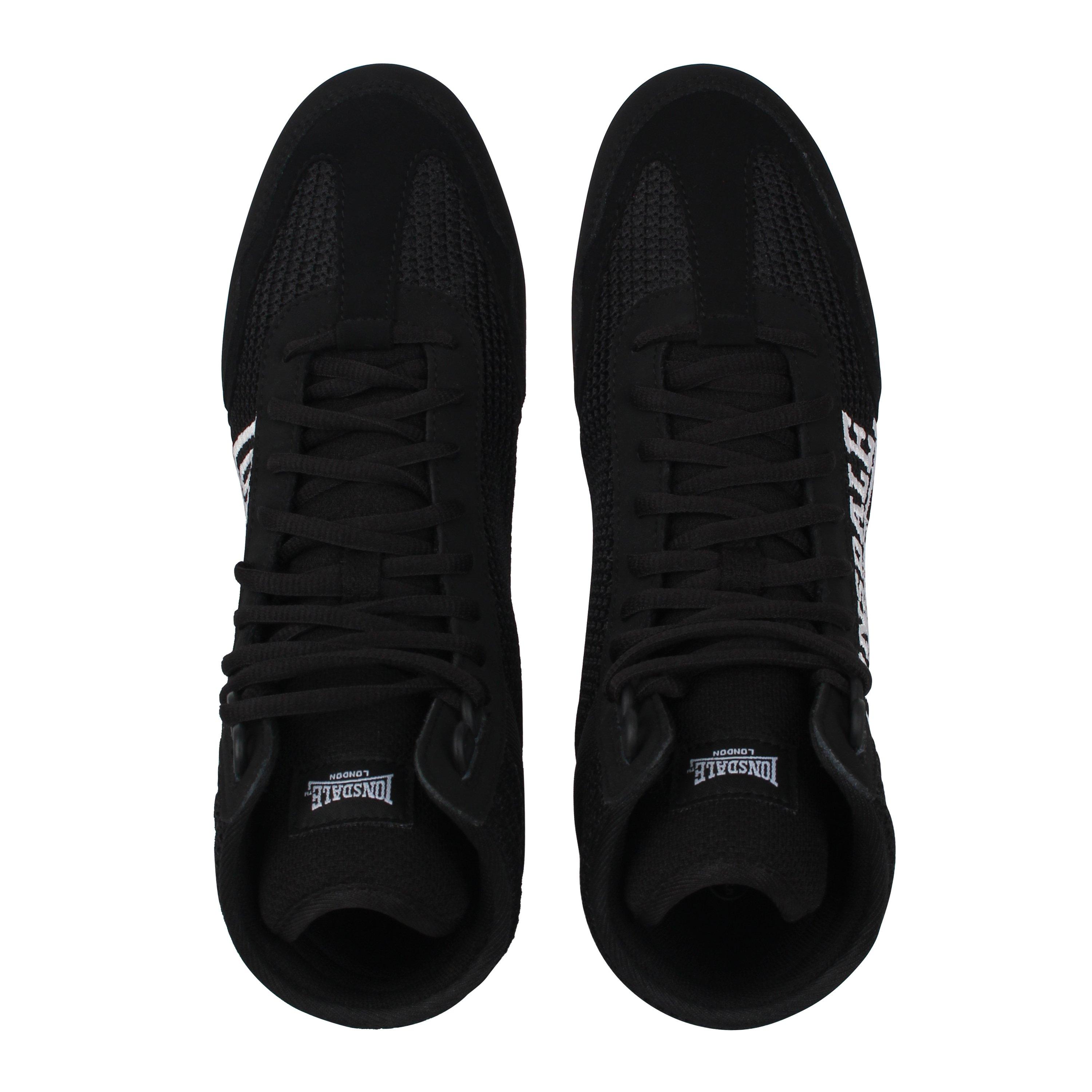 Zwart/Wit - Lonsdale - Contender Junior Boxing Boots - 5