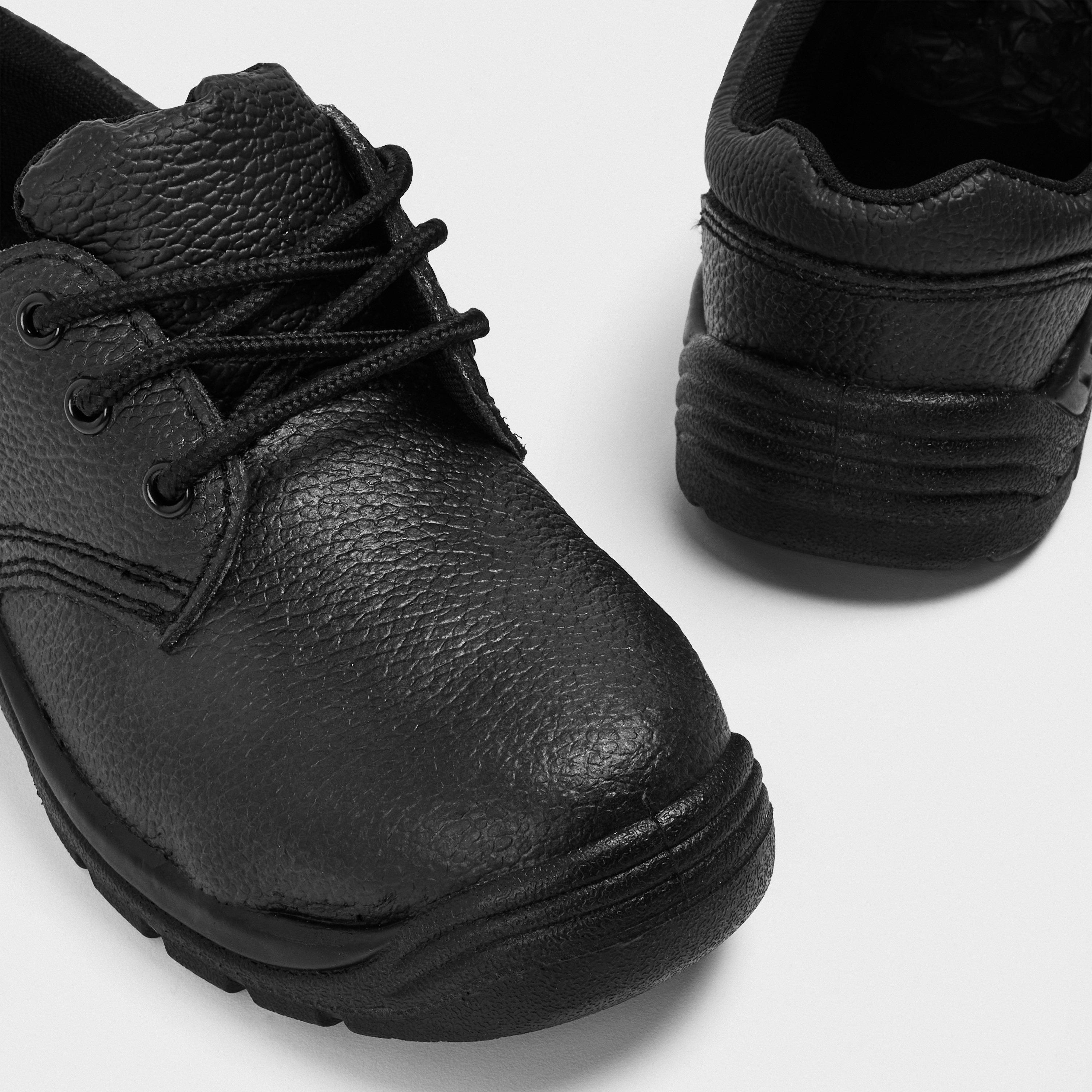 Black - Contractor - Unisex Kids' Contrac Safety Steel Toe Cap Boot - 3