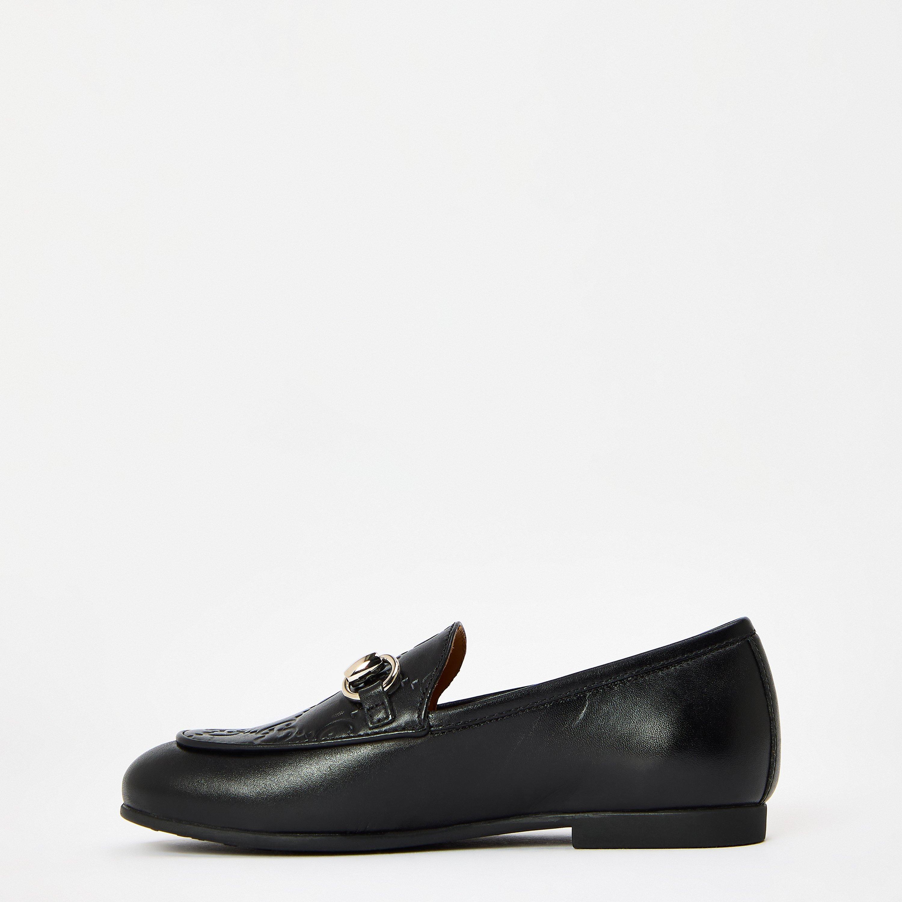 Black 1000 - Gucci - Unisex Kids Slip-On Metal Accent Loafers - 2