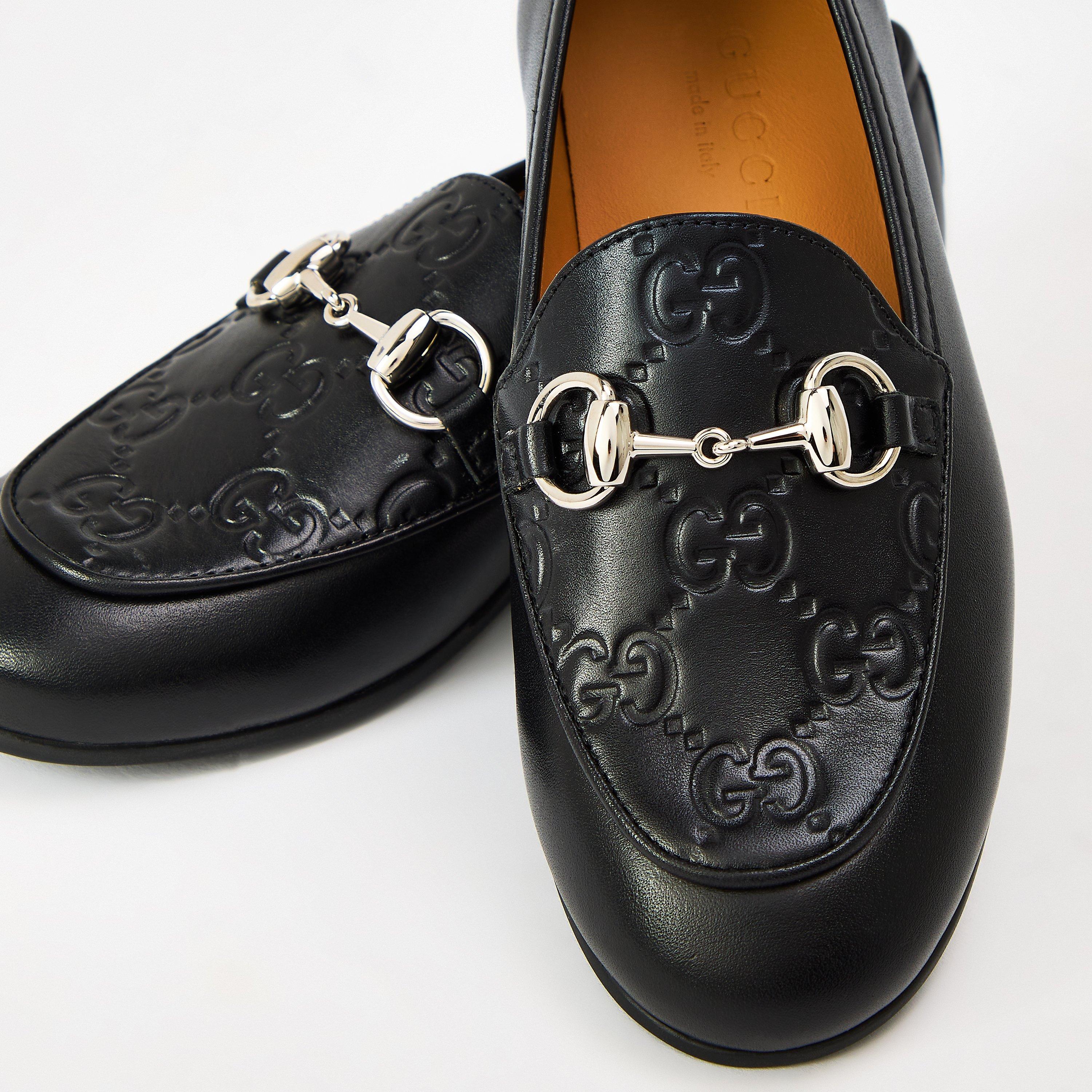 Black 1000 - Gucci - Unisex Kids Slip-On Metal Accent Loafers - 3