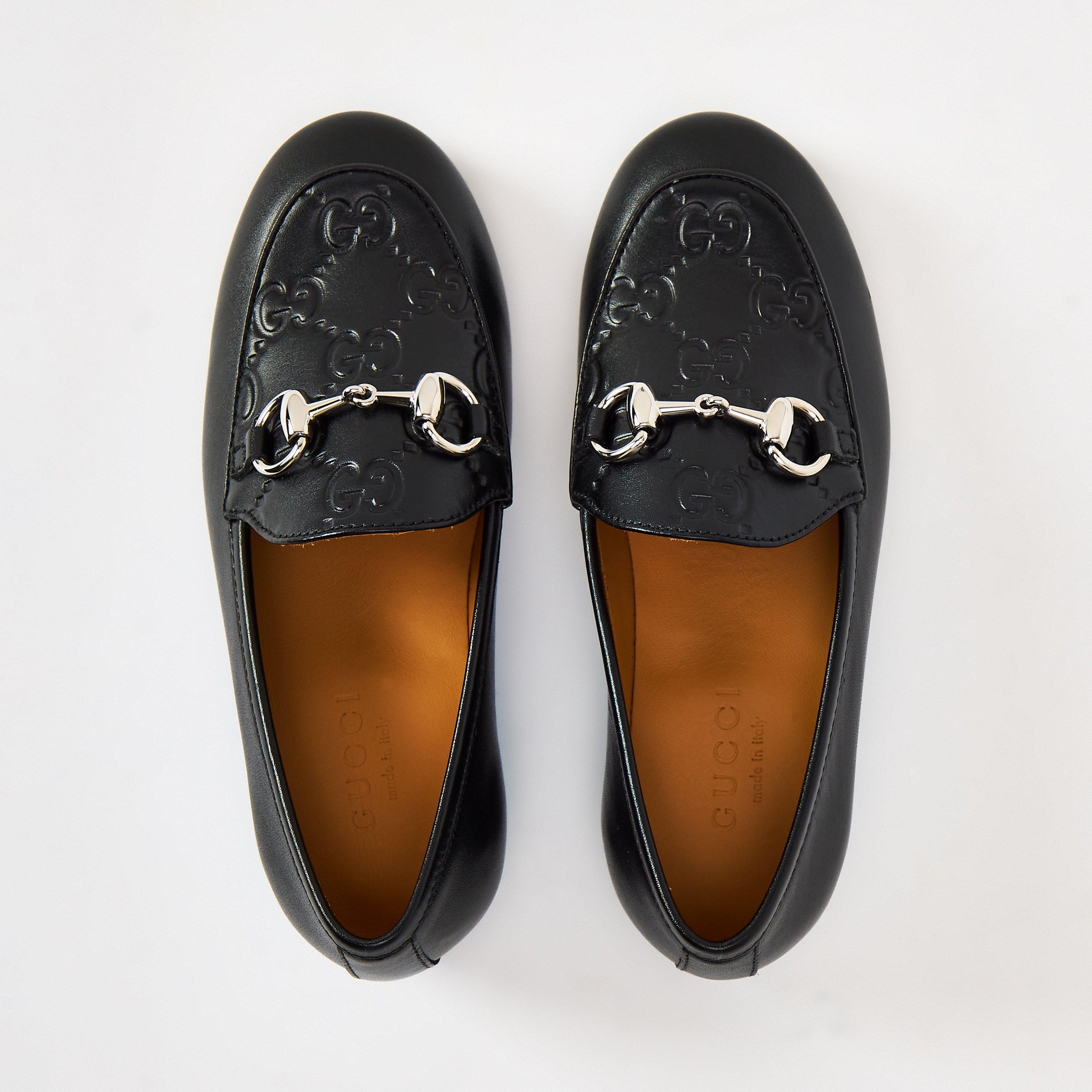 Black 1000 - Gucci - Unisex Kids Slip-On Metal Accent Loafers - 4