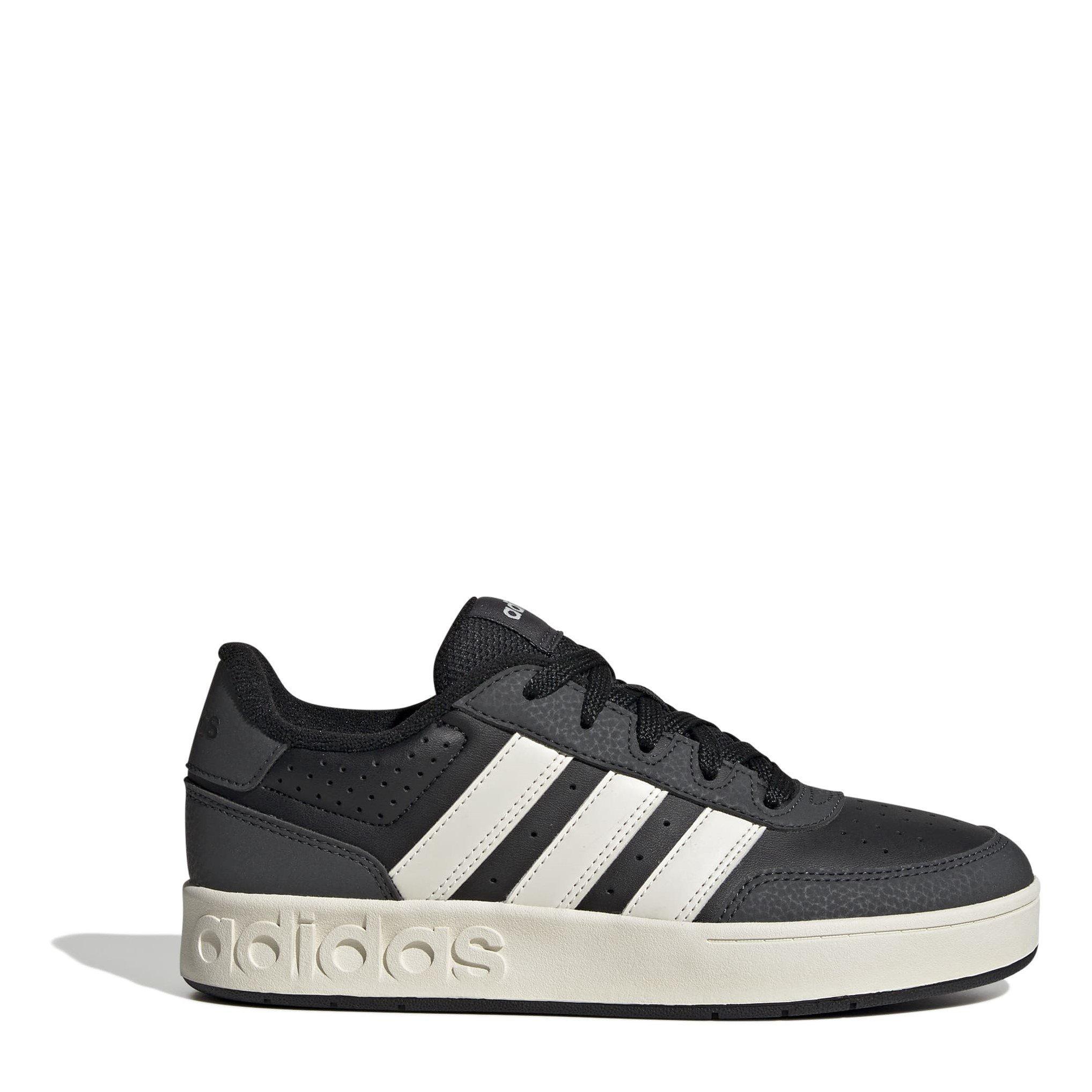 Adidas Boys Breakbase Shoes Kids - Blck/Wt/Crbn - 5 (38)