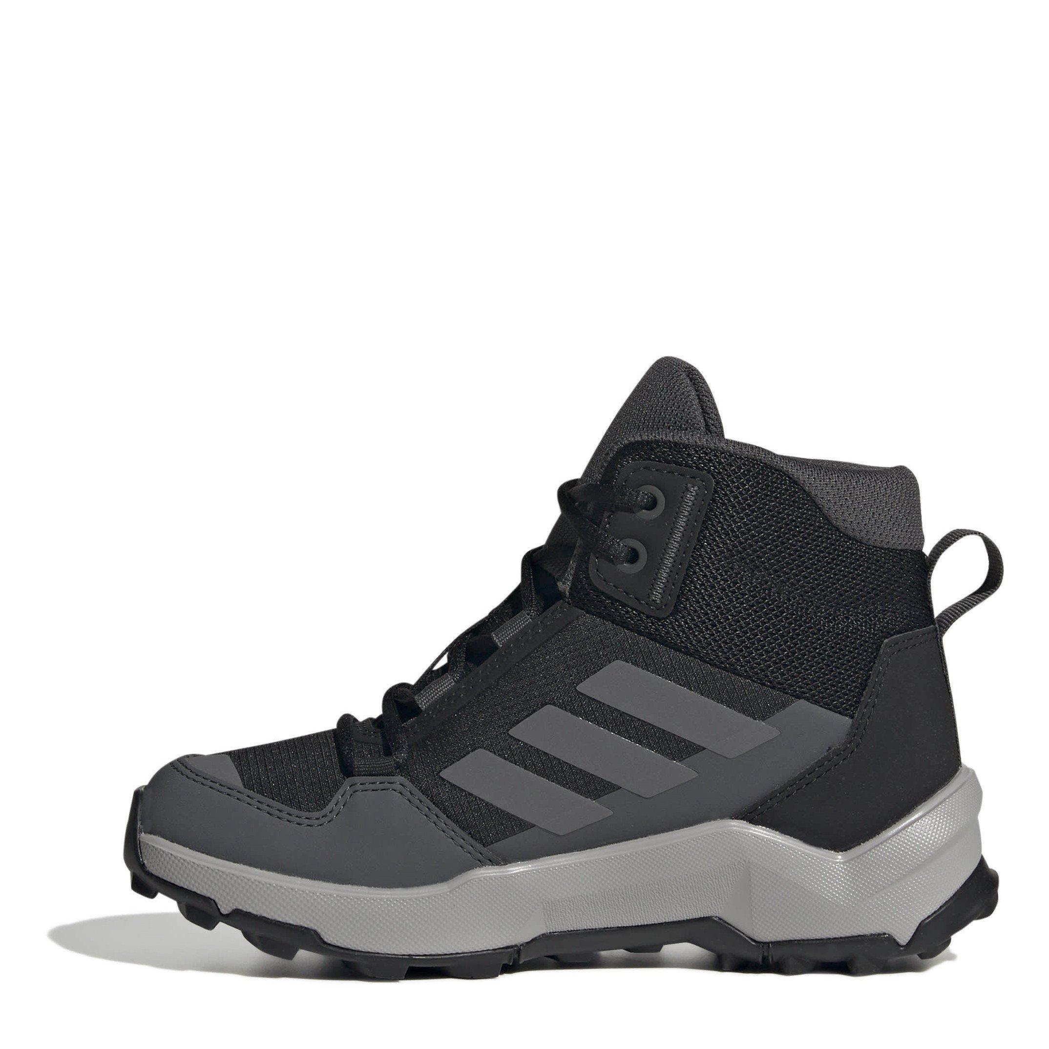 Black/Grfu/Gy - adidas - Terrex Ax4r Mid K Hiking Non Waterproof Hiking Shoes - 2