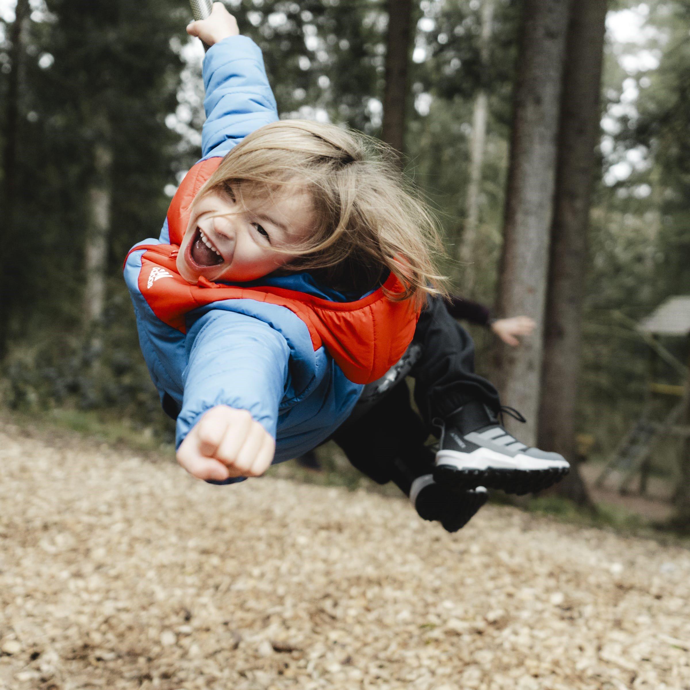 Black/Grfu/Gy - adidas - Terrex Ax4r Mid K Hiking Non Waterproof Hiking Shoes - 13