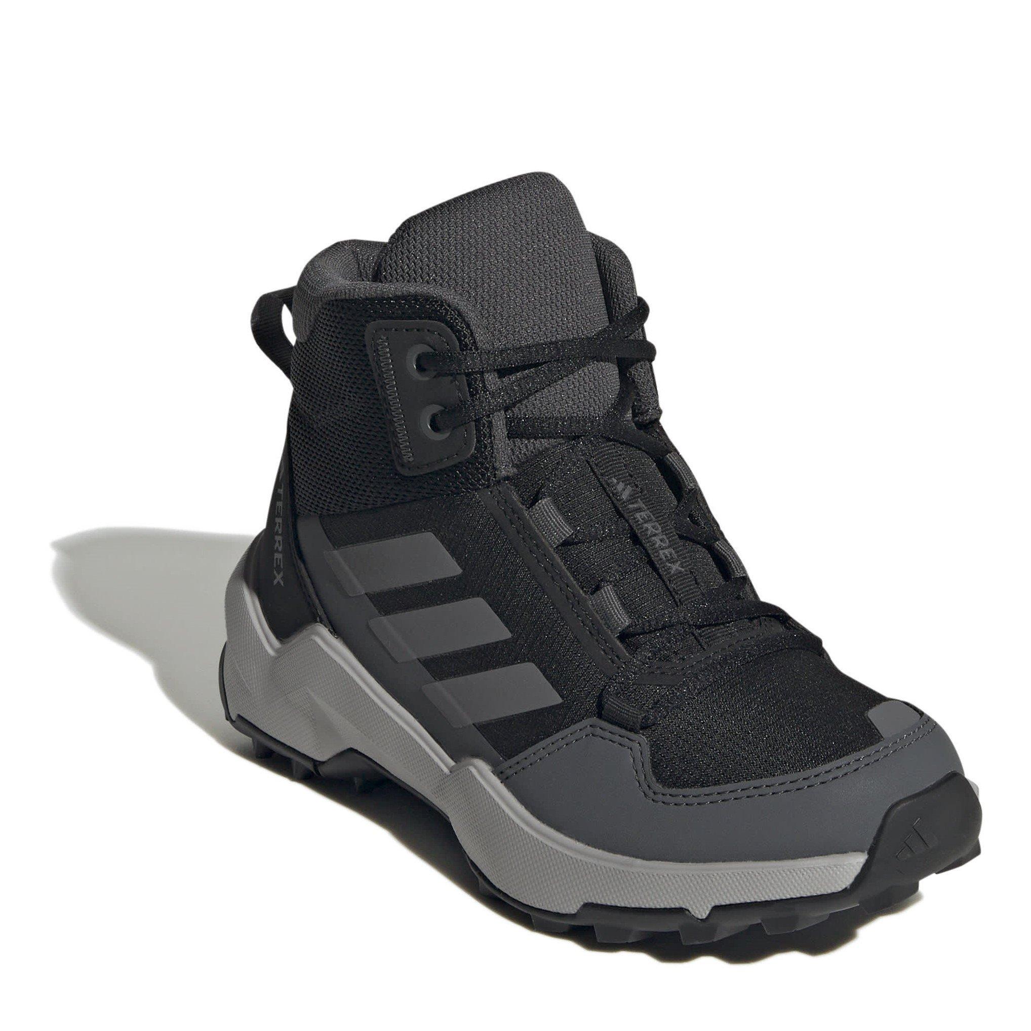 Black/Grfu/Gy - adidas - Terrex Ax4r Mid K Hiking Non Waterproof Hiking Shoes - 3