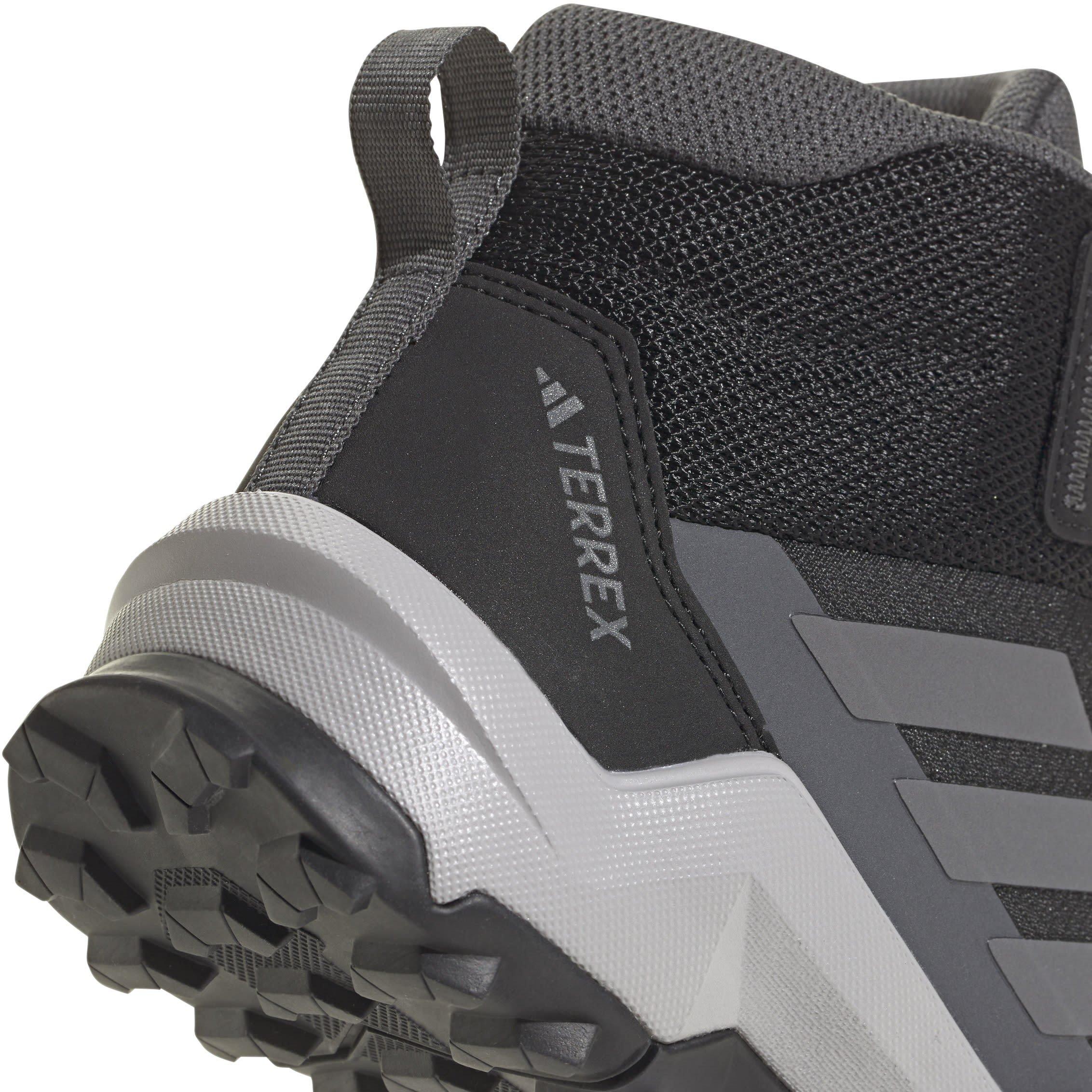 Black/Grfu/Gy - adidas - Terrex Ax4r Mid K Hiking Non Waterproof Hiking Shoes - 8