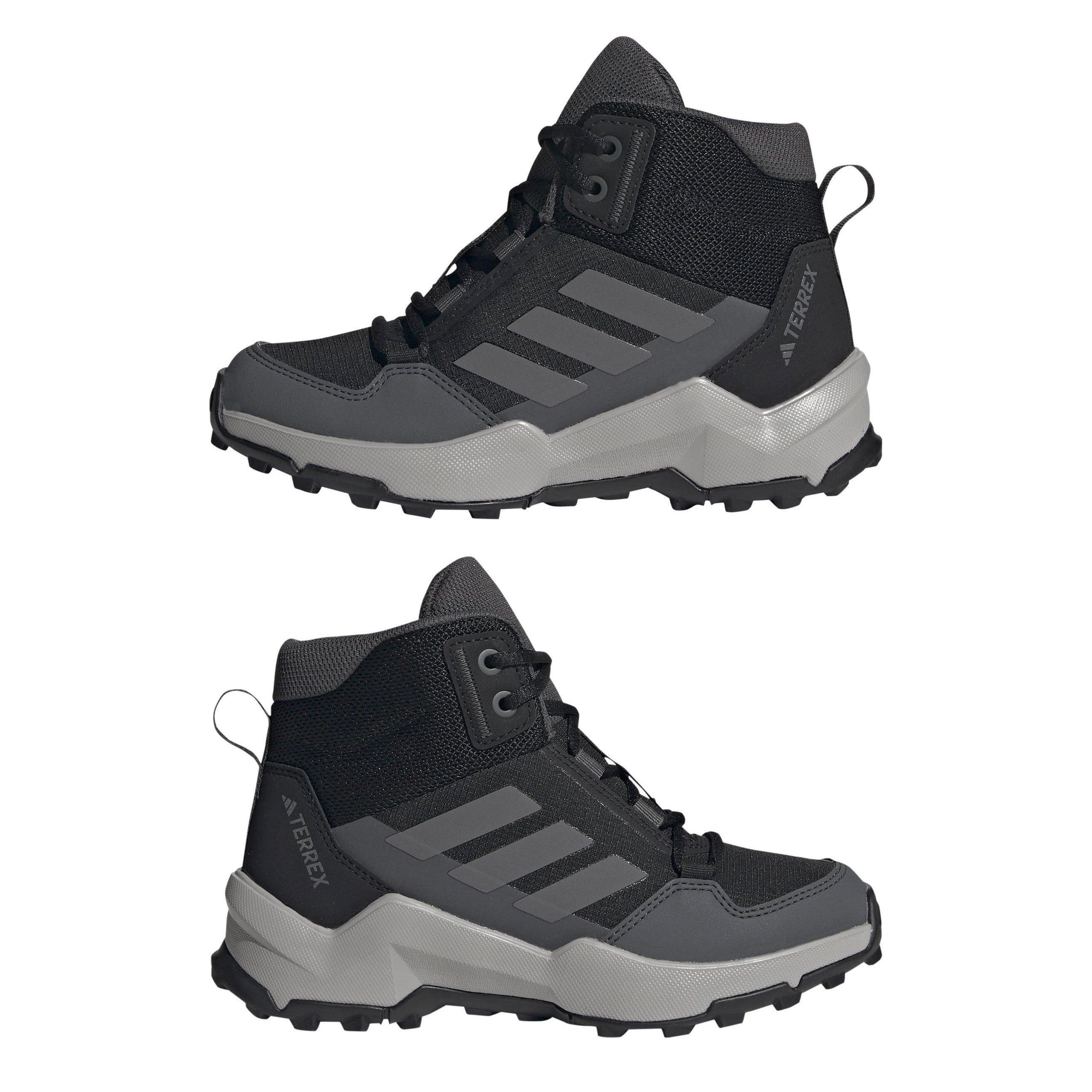 Black/Grfu/Gy - adidas - Terrex Ax4r Mid K Hiking Non Waterproof Hiking Shoes - 9
