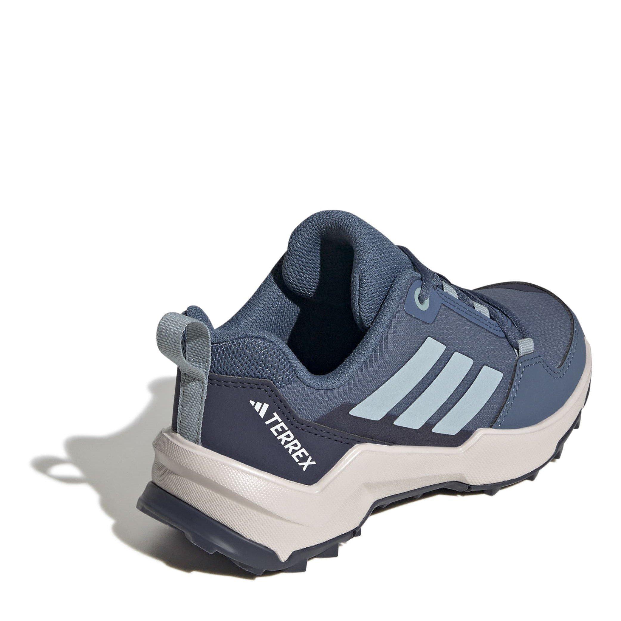 Stel/Gry/Navy - adidas - Kids' Terrex Ax4r Non-Waterproof Hiking Shoes - 4
