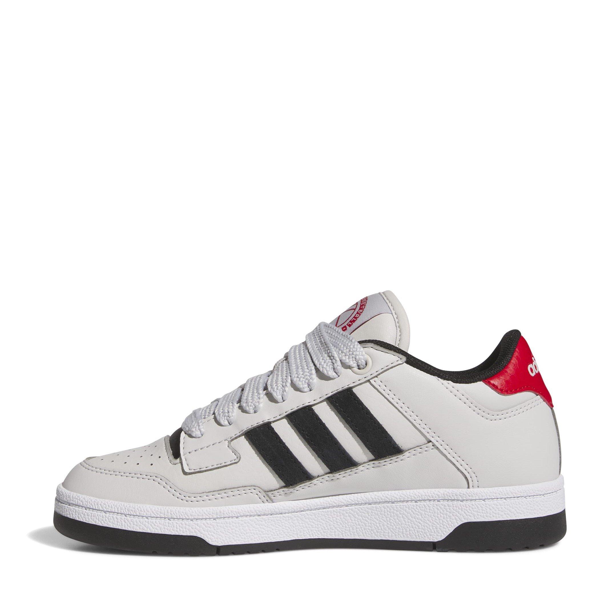 Grey/Blk/Red - adidas - Rapid Court Low Shoes Juniors - 2