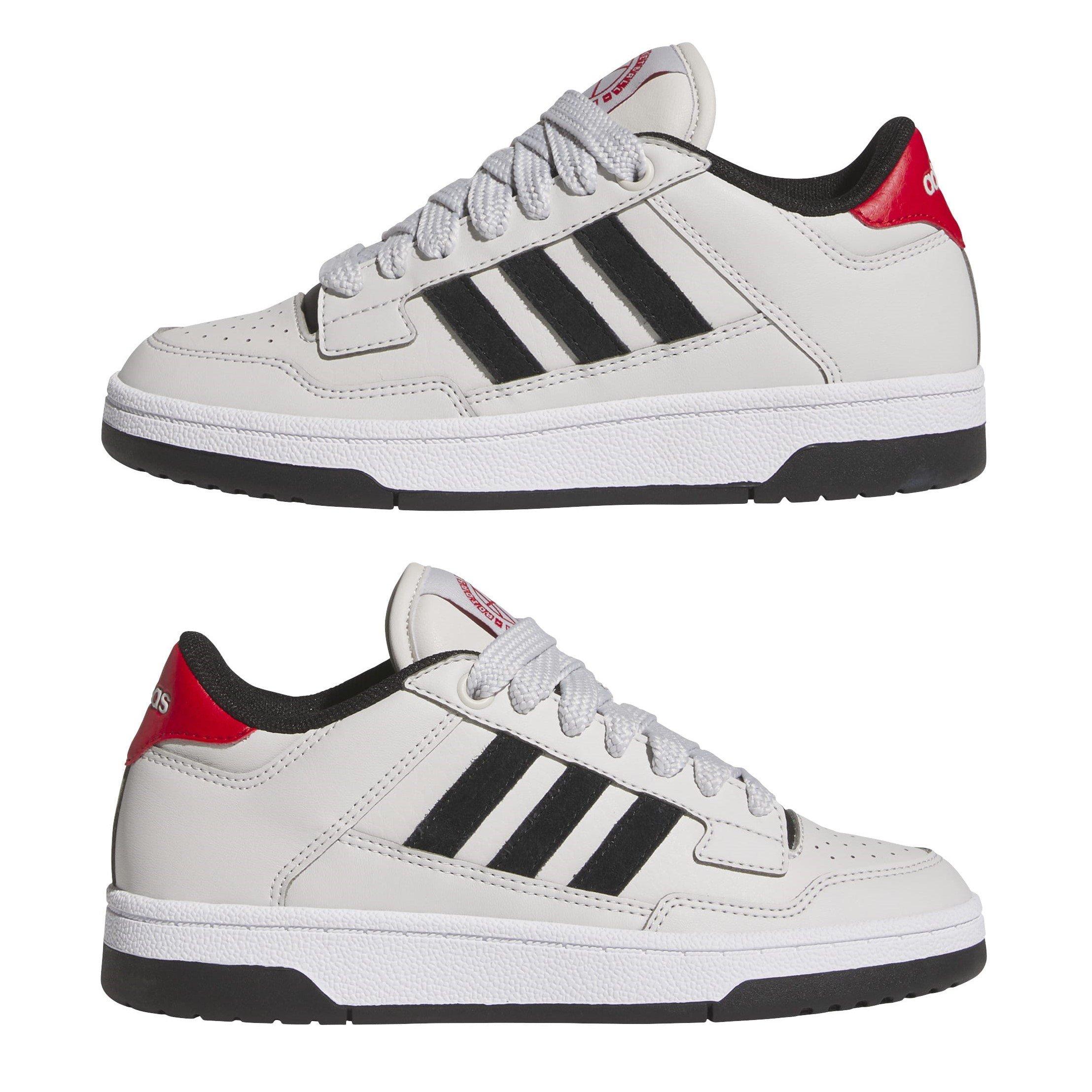 Grey/Blk/Red - adidas - Rapid Court Low Shoes Juniors - 9