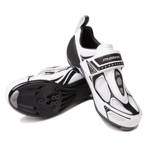 White/Black - Muddyfox - TRI 100 Junior Cycling Shoes - 4
