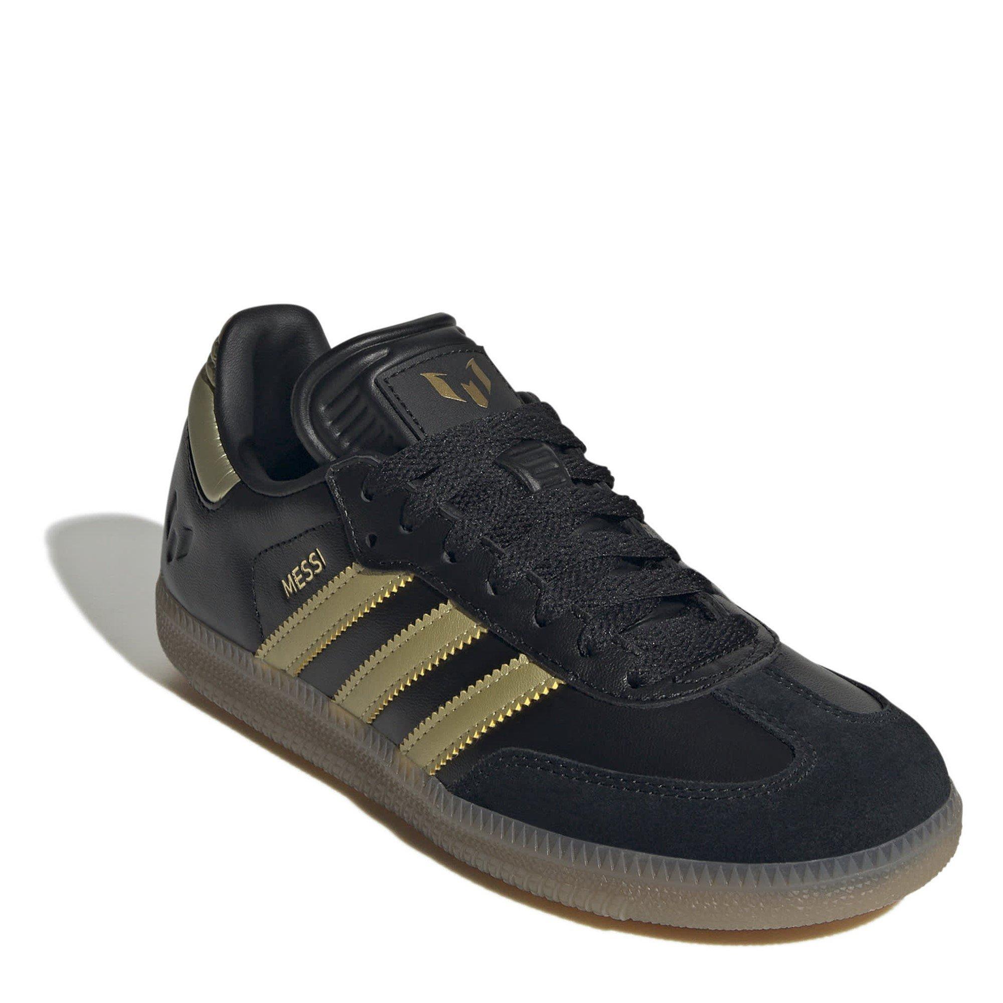 Schwarz/Gold/Gummi - adidas - Messi Samba Trainers Juniors - 3