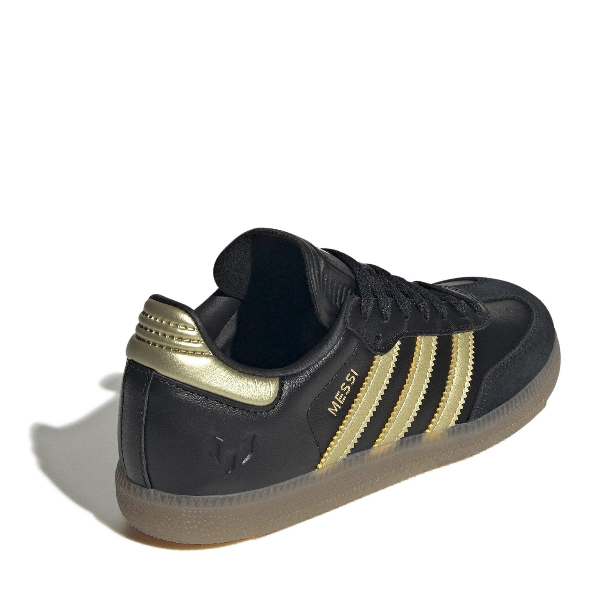 Schwarz/Gold/Gummi - adidas - Messi Samba Trainers Juniors - 4