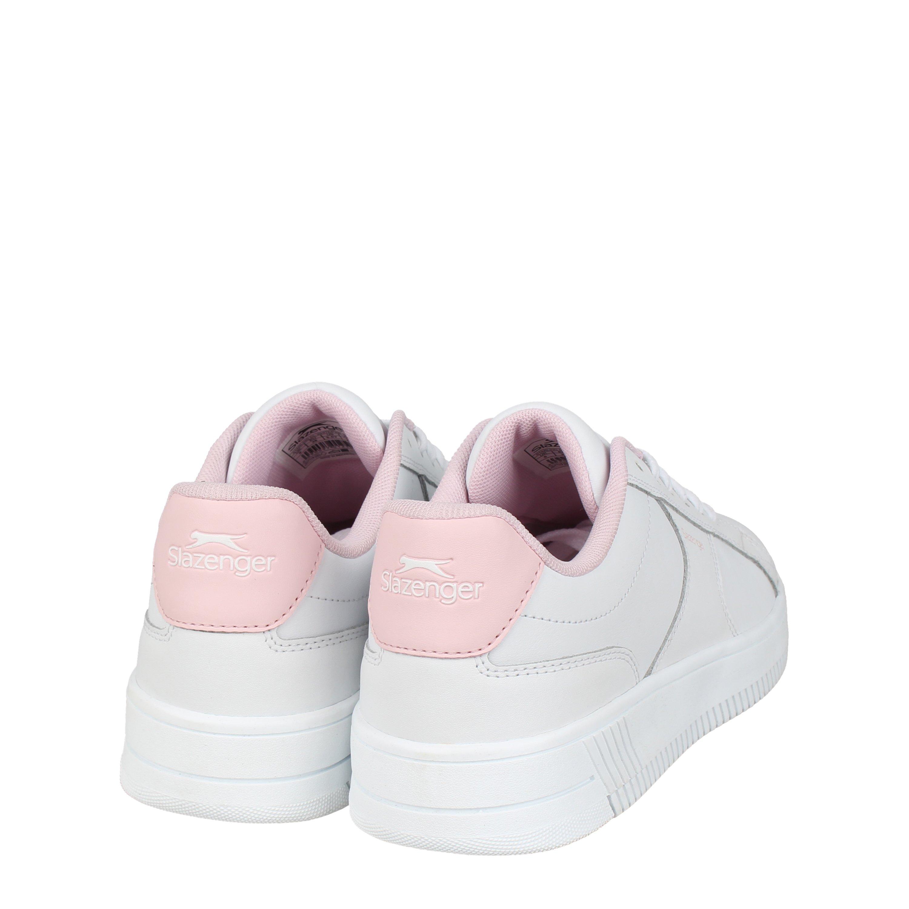 White/Pink - Slazenger - Kids' Slaz Starling Low-Top Trainers - 4