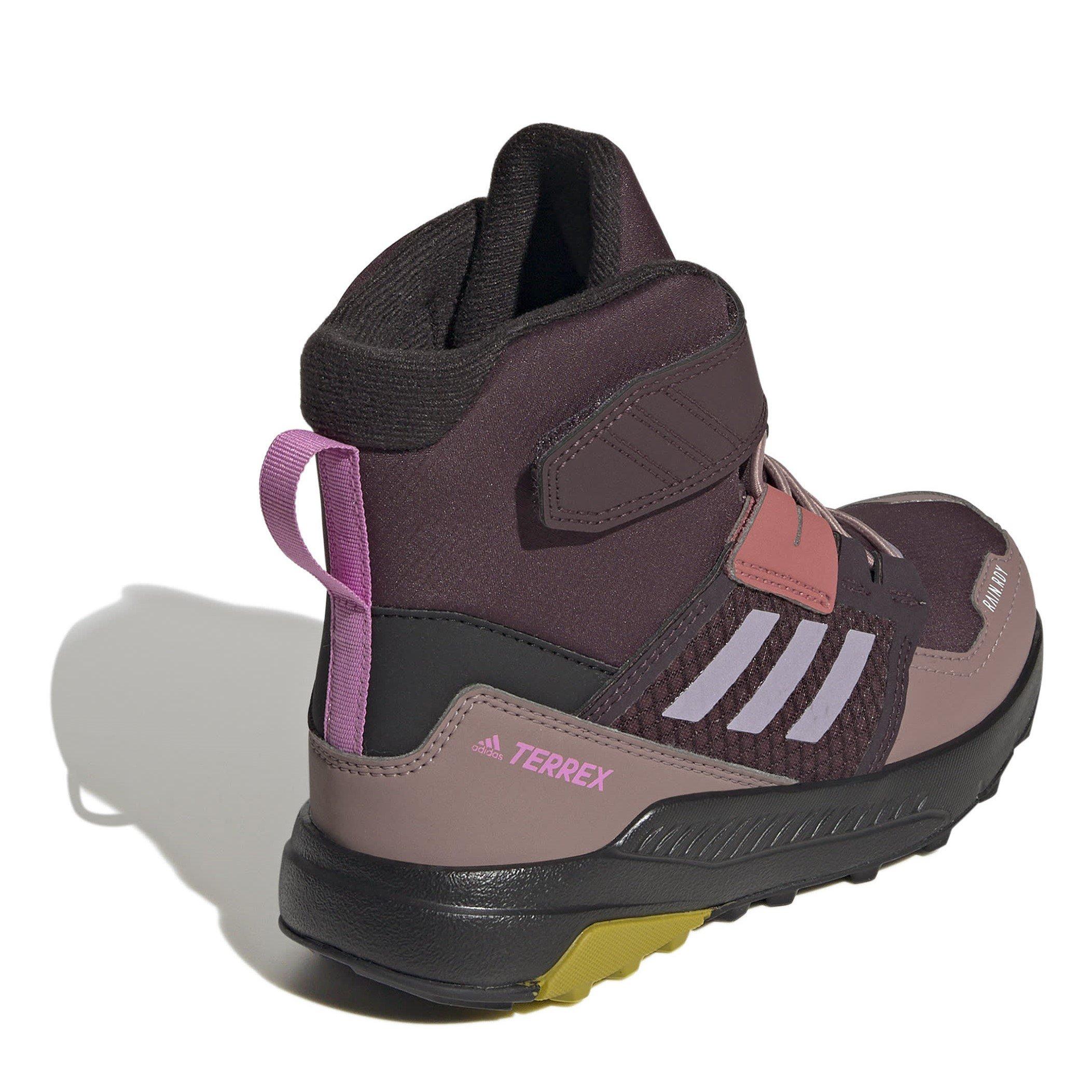 Shadow Maroon / - adidas - Terrex Trailmaker High COLD.RDY Hiking Shoes Kids - 4