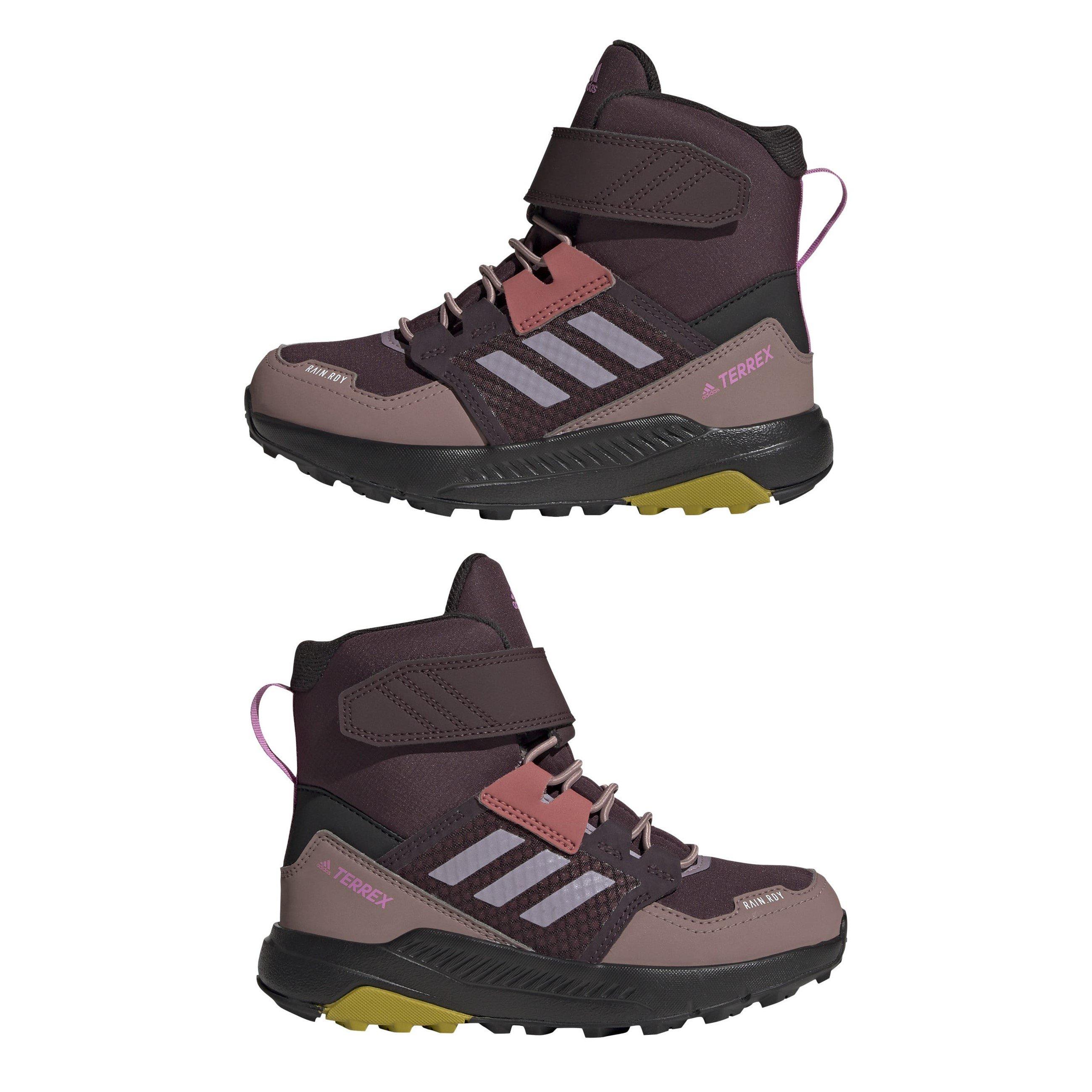 Shadow Maroon / - adidas - Terrex Trailmaker High COLD.RDY Hiking Shoes Kids - 9