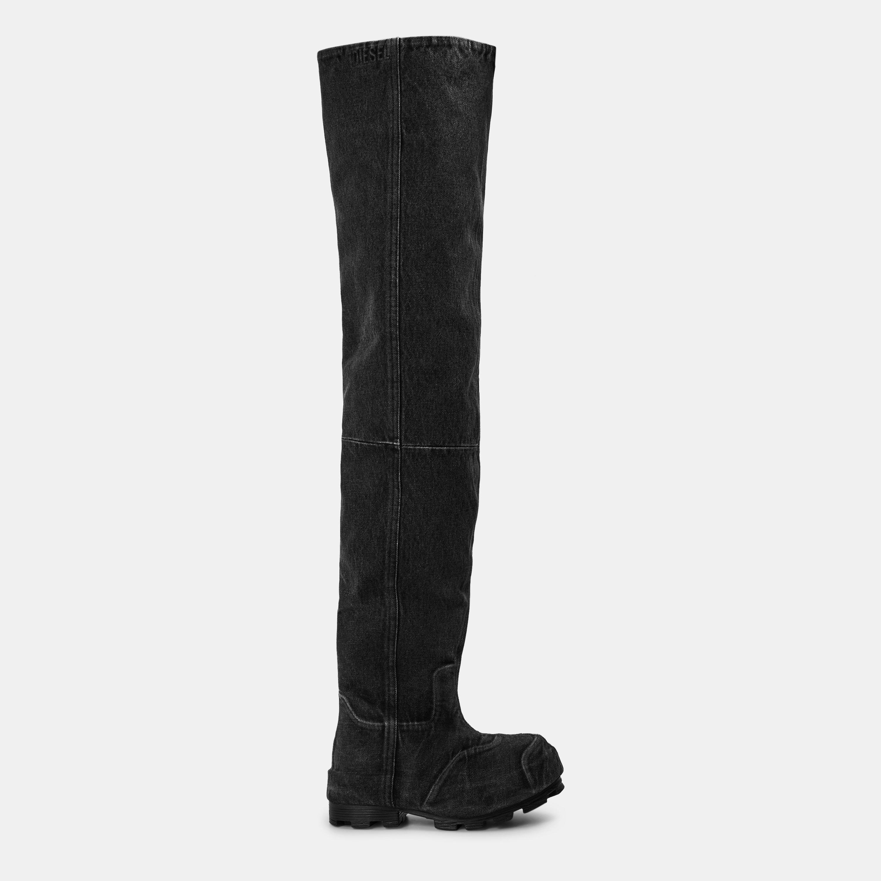 Black - Diesel - Kids' Over the Knee Boots - 1