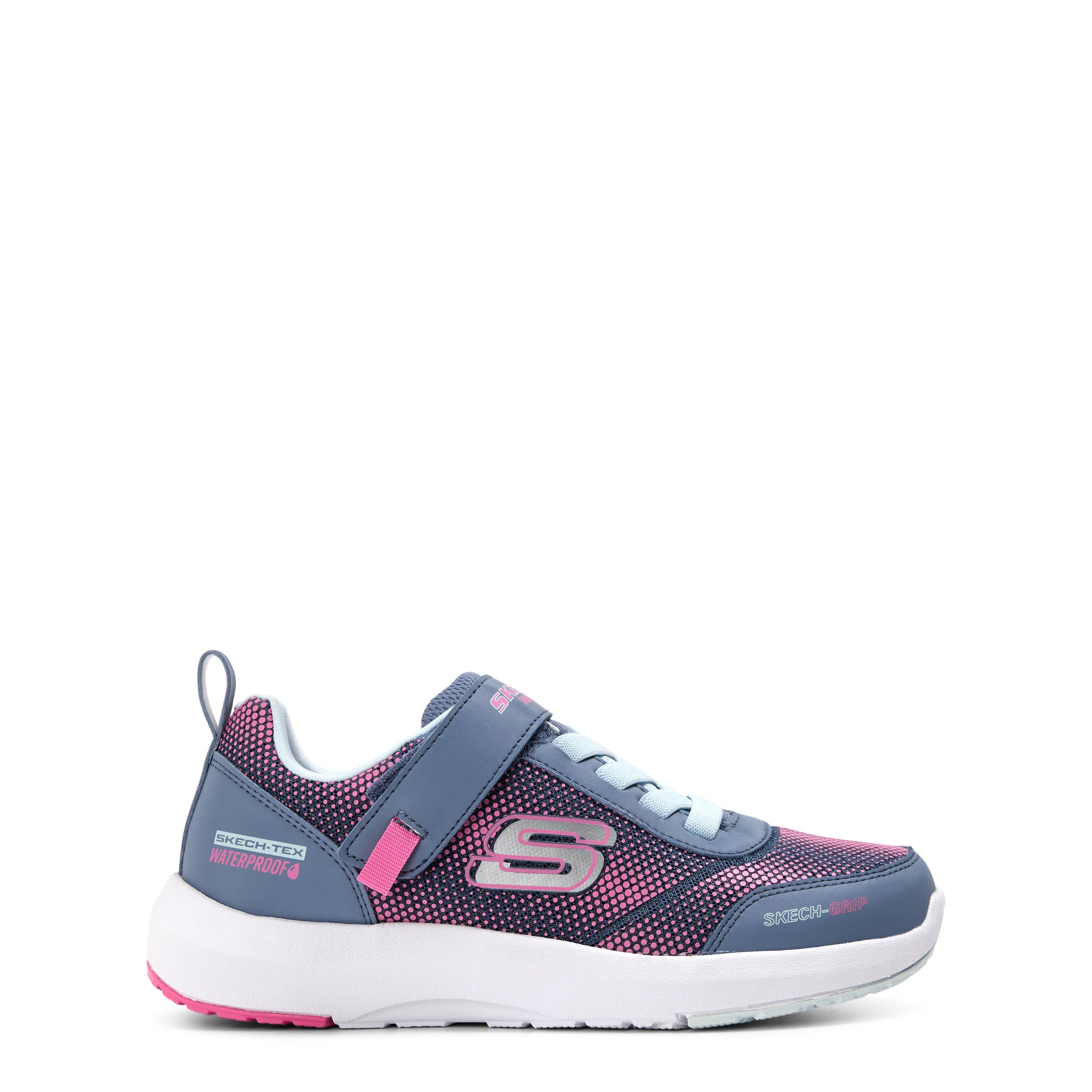 Charcoal/Pink - Skechers - Dynamic Tread - Journey Time Slip On Trainers Unisex Kids - 1