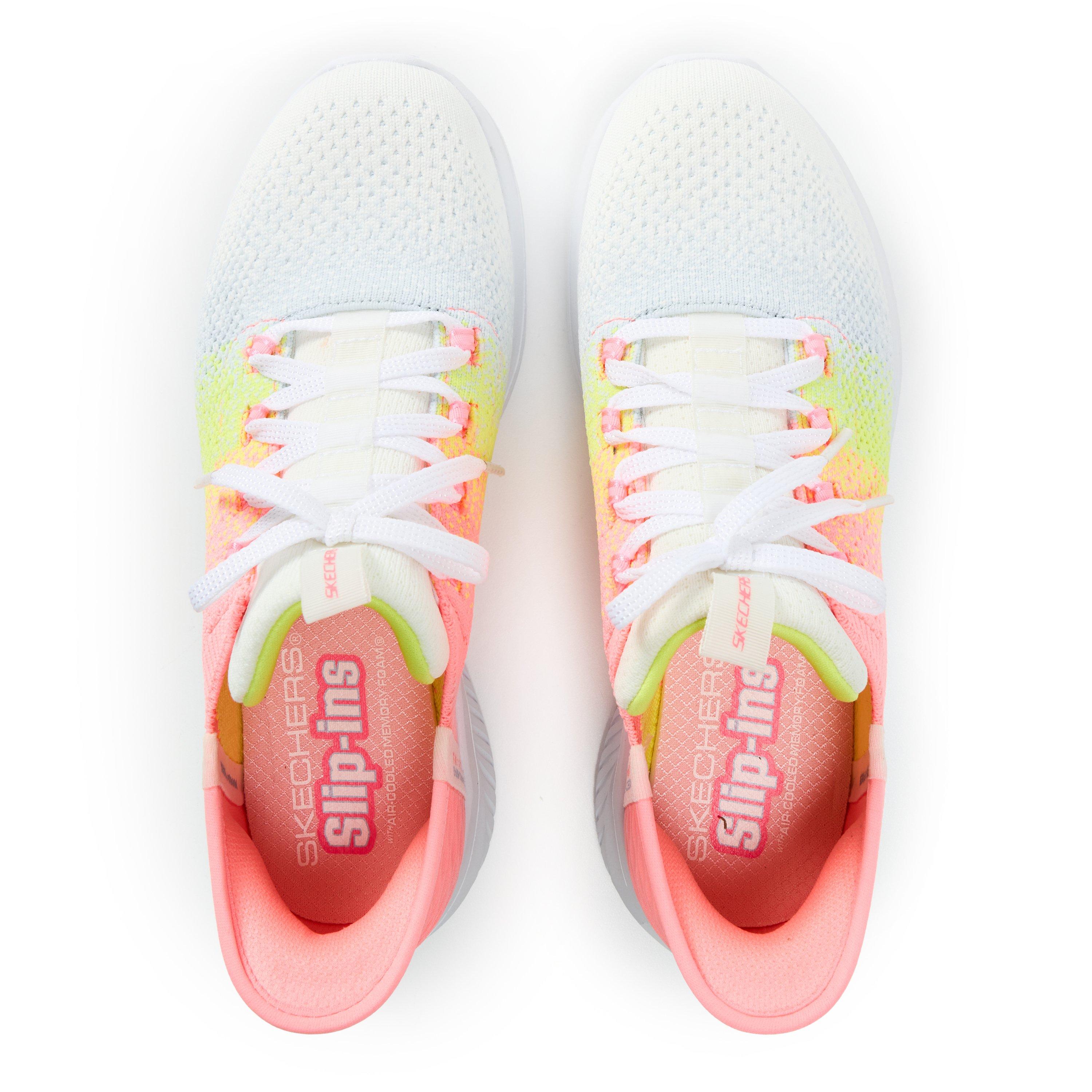 Coral/Multi - Skechers - Skechers Ultraflex 3 Jn99 - 4