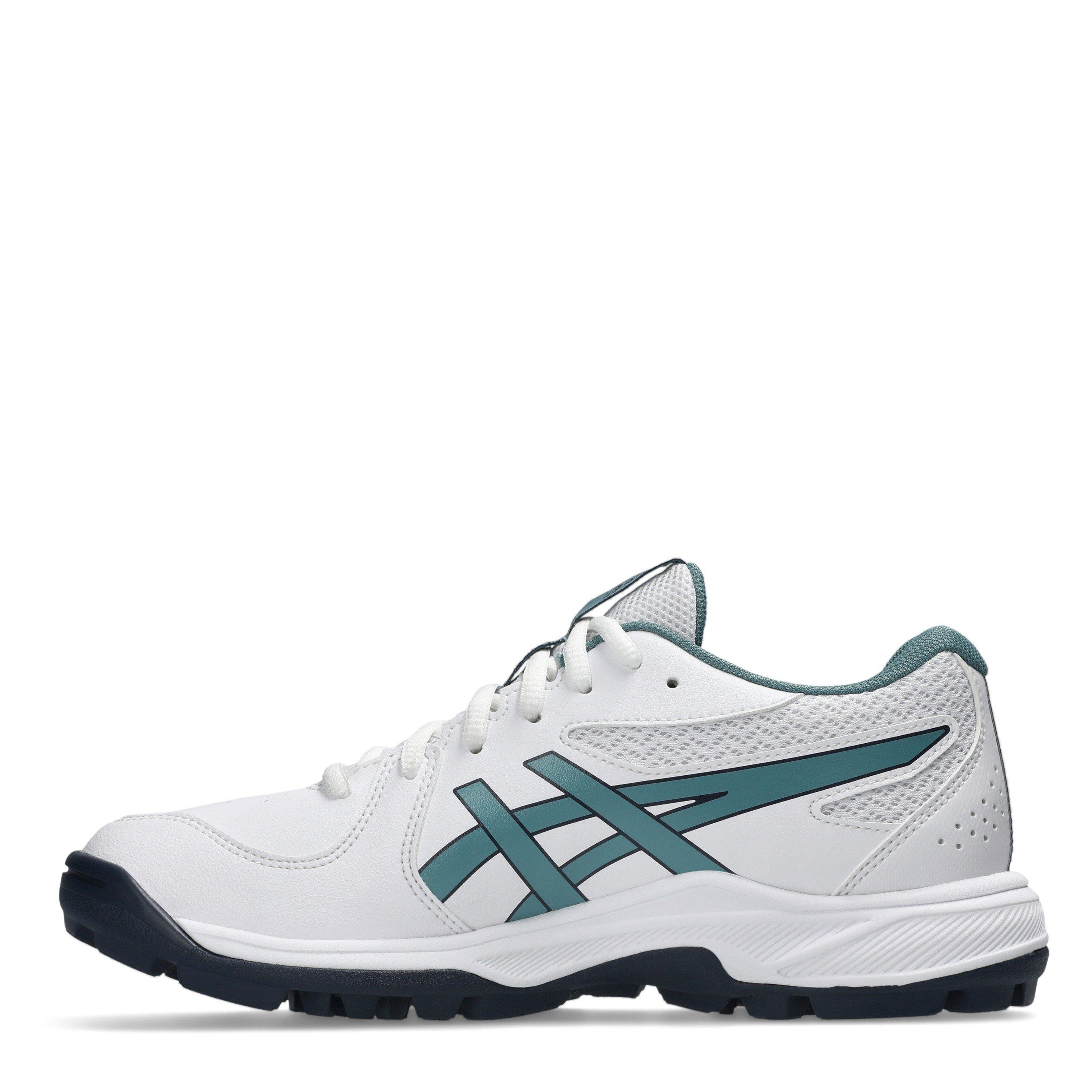 White/Fggy Teal - Asics - GEL-PEAKE 3 GS Kids Hockey Shoe - 2