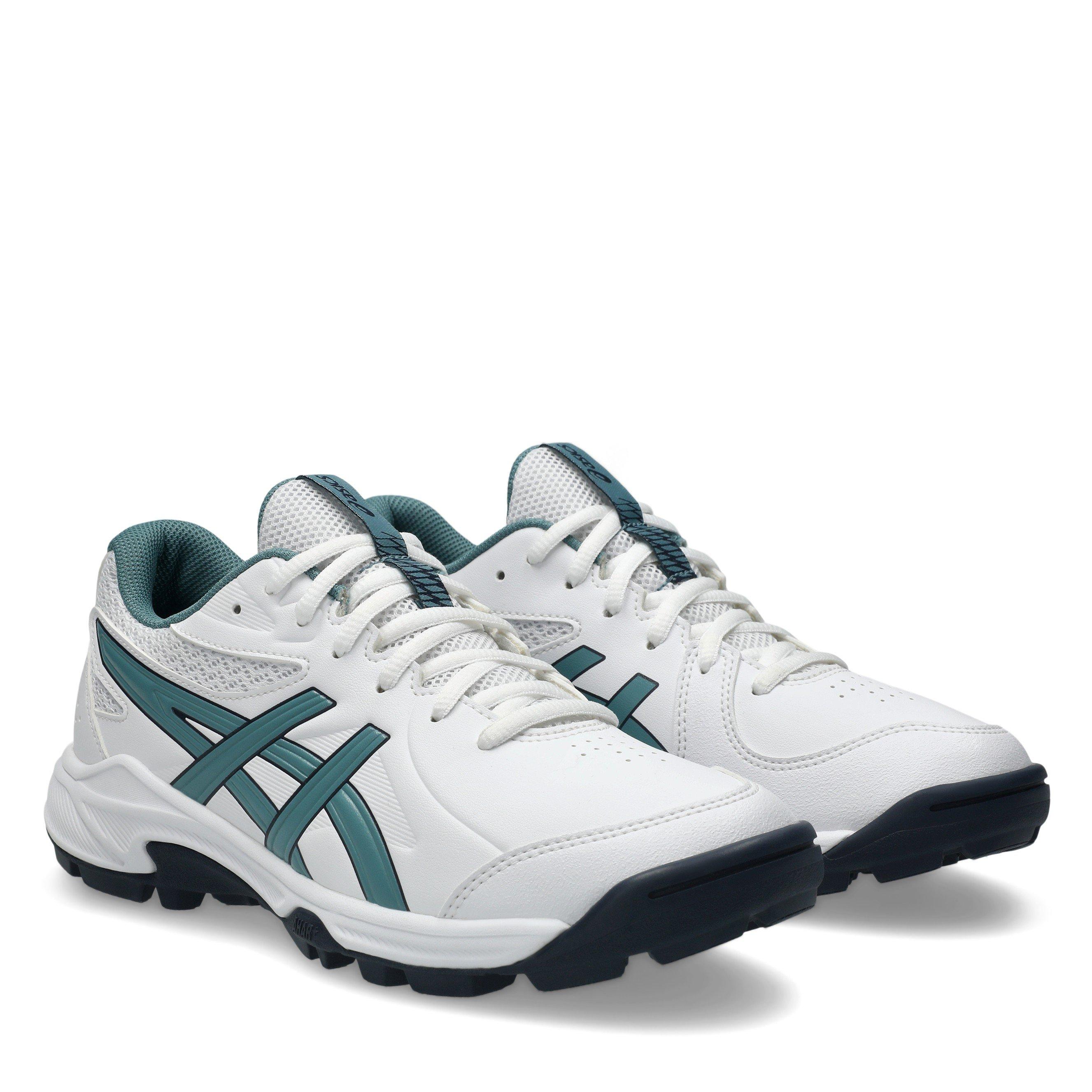 White/Fggy Teal - Asics - GEL-PEAKE 3 GS Kids Hockey Shoe - 4