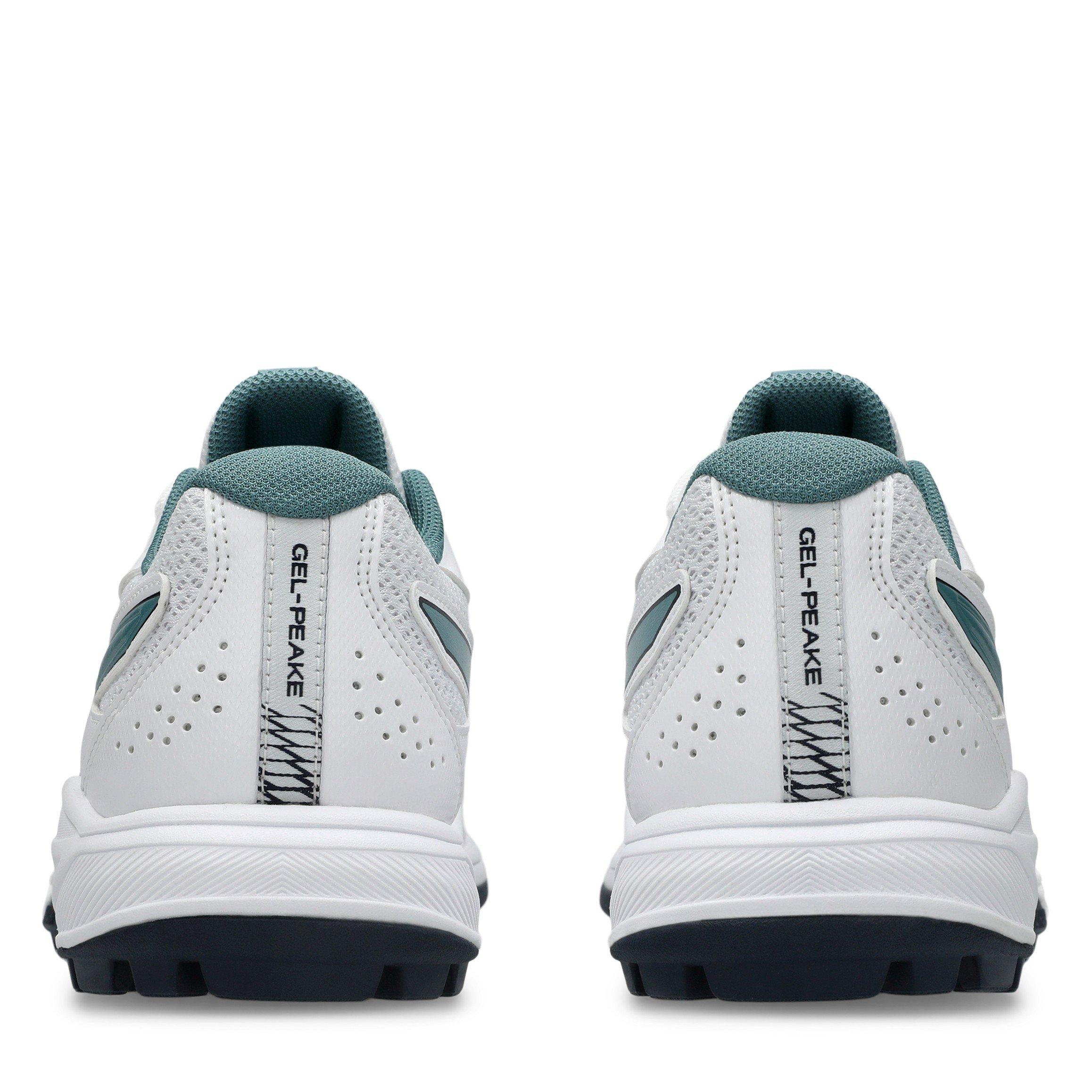 White/Fggy Teal - Asics - GEL-PEAKE 3 GS Kids Hockey Shoe - 7