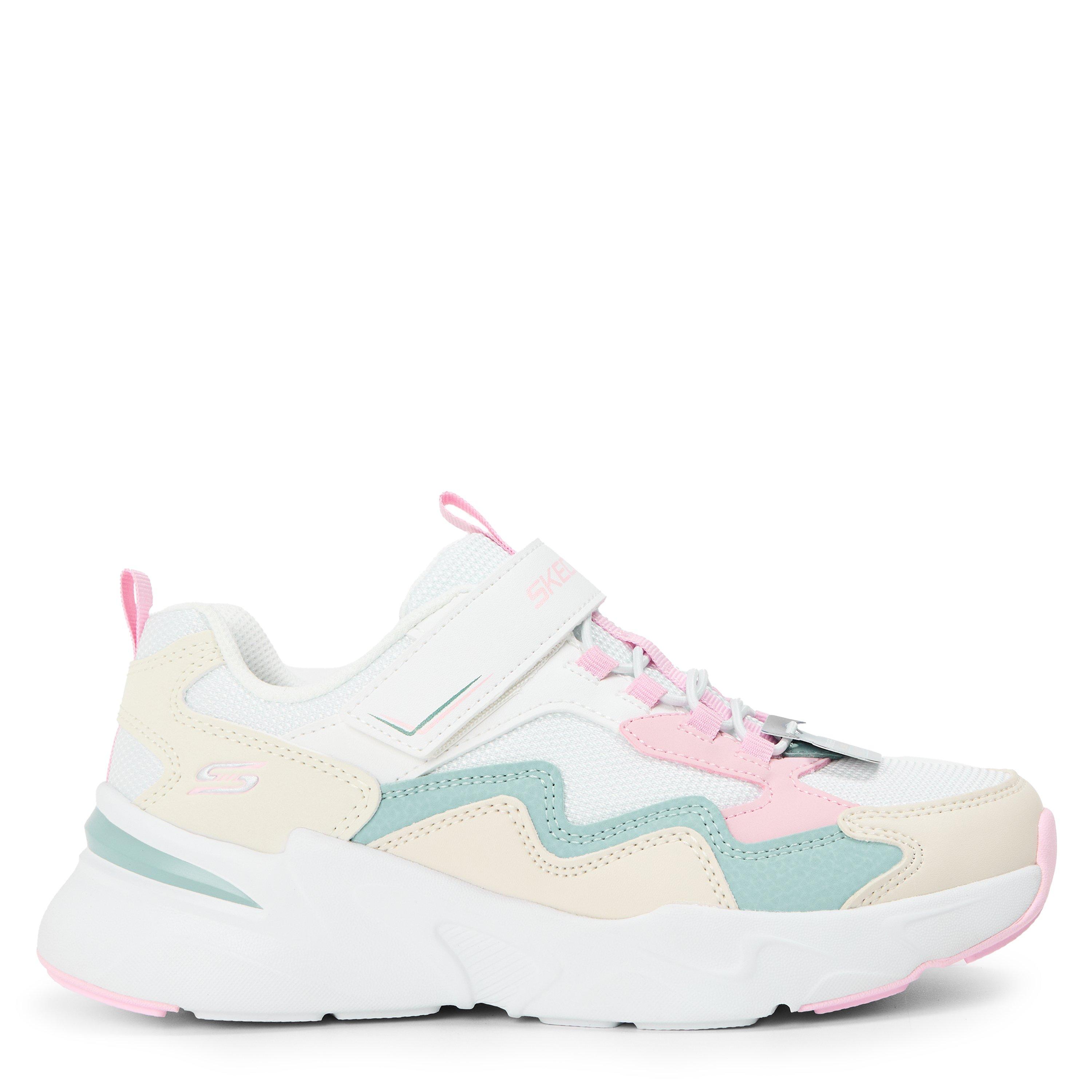 White/Pink - Skechers - Kids' Casual Low-Top Trainers - 1